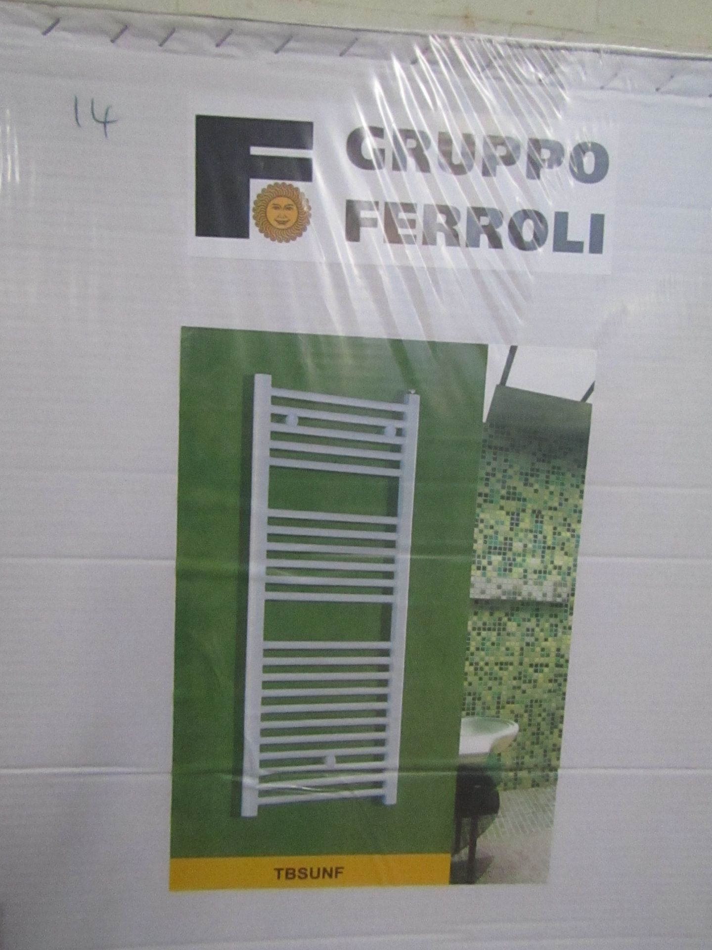 Gruppo Ferroli white Towel Radiator New and Boxed, Size 500x1770mm