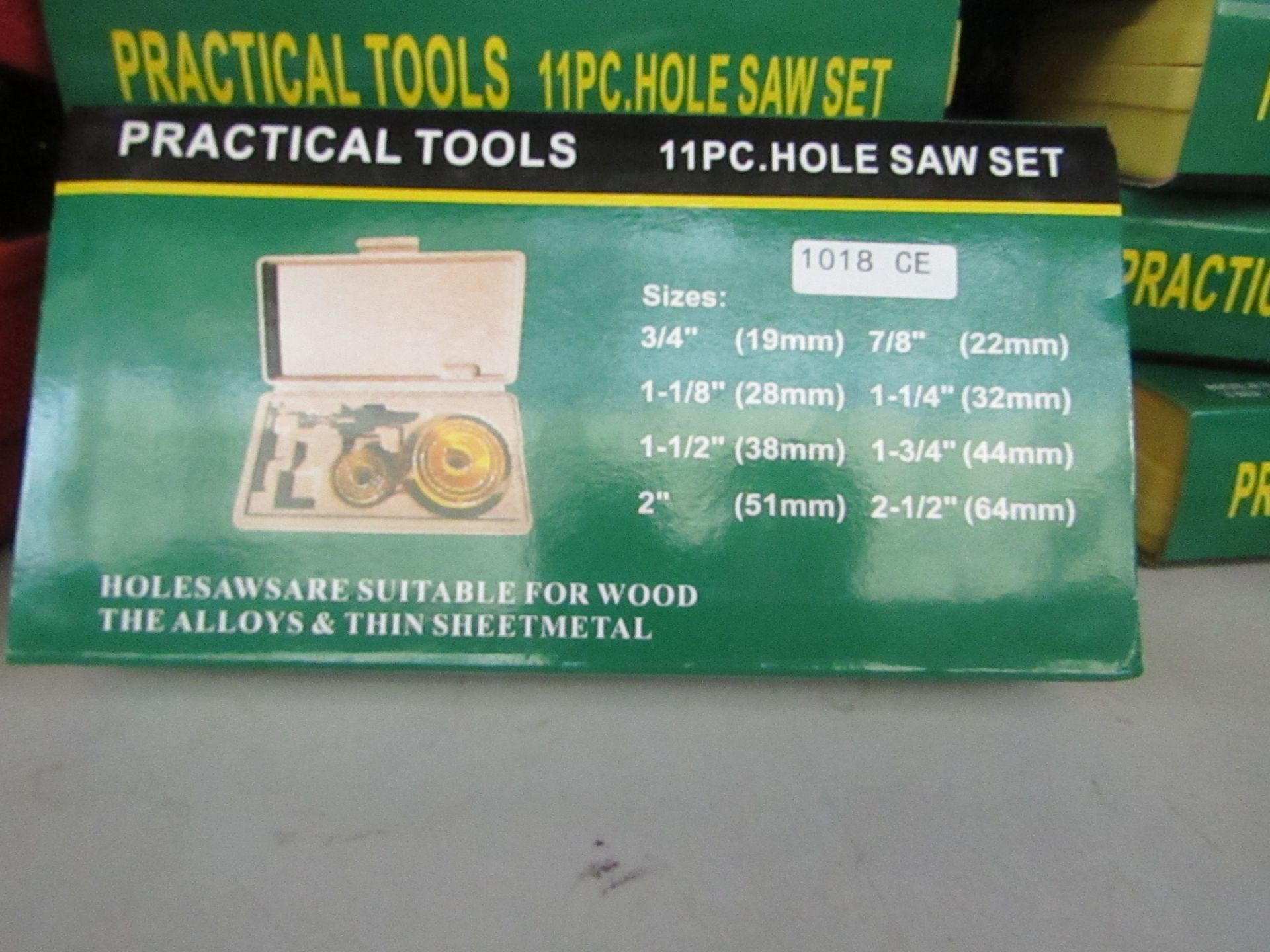 Practical tools 11 piece hole saw set in carry case