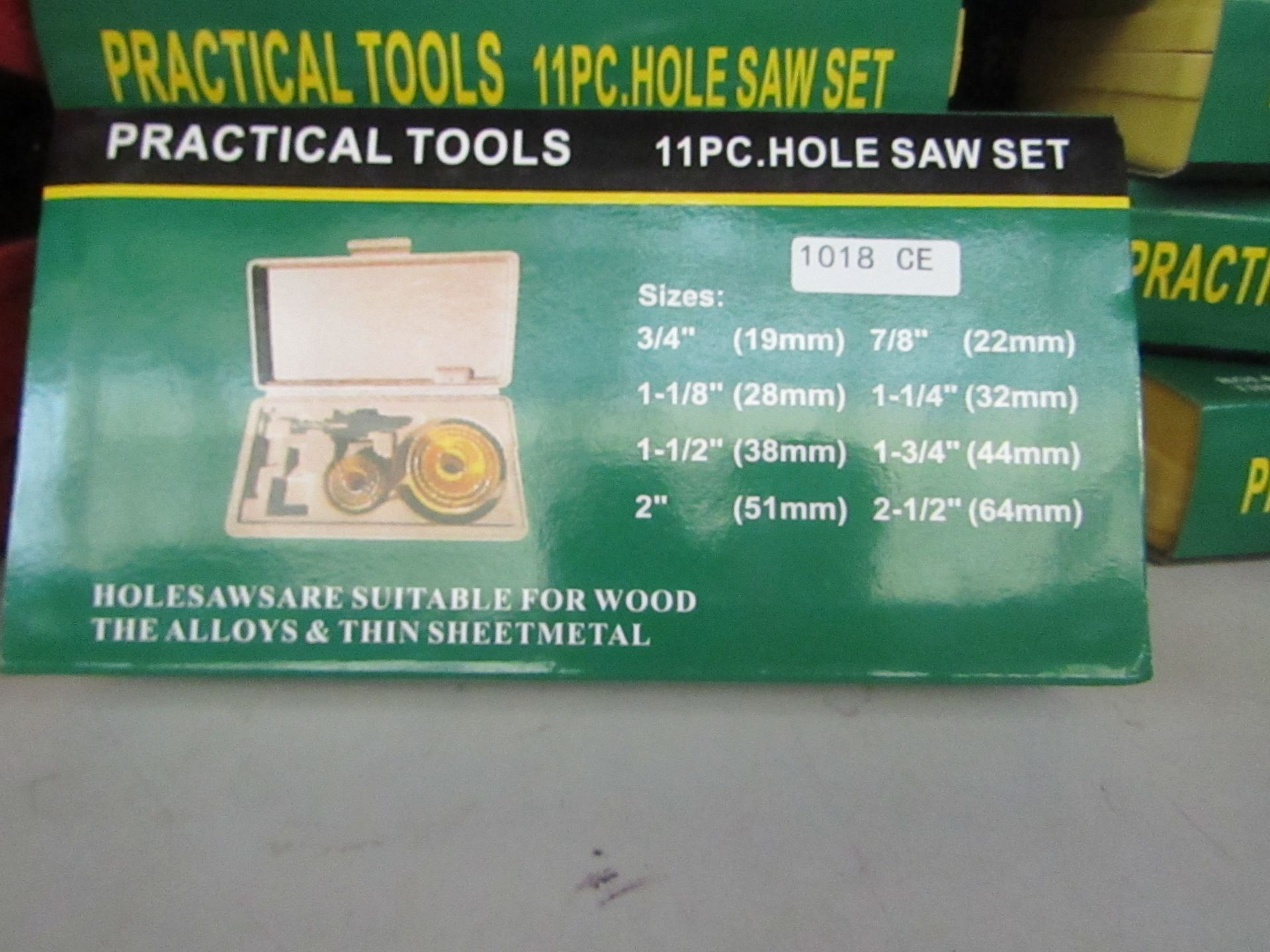 Practical tools 11 piece hole saw set in carry case