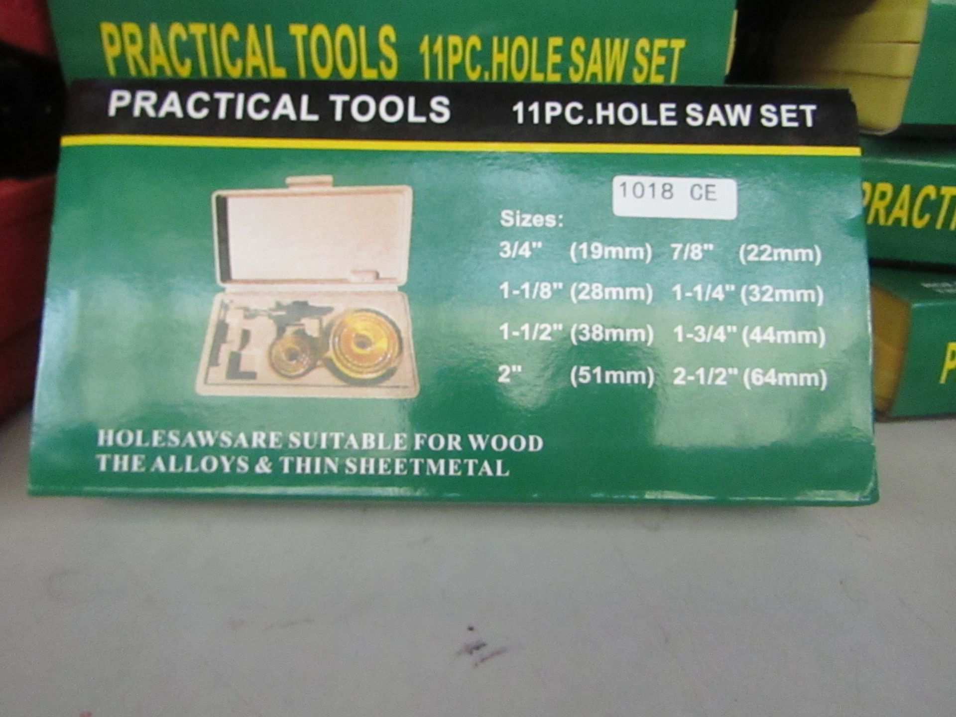 Practical tools 11 piece hole saw set in carry case