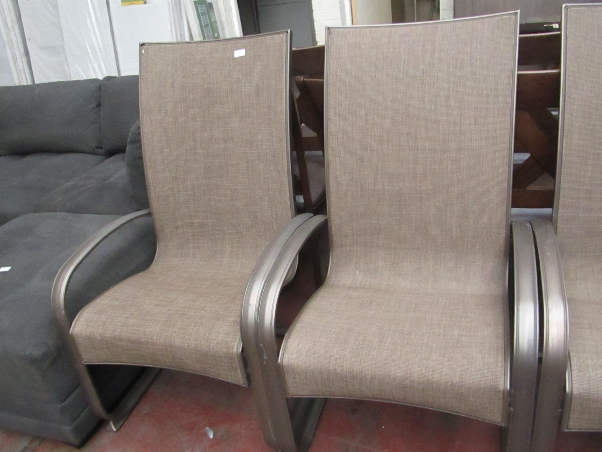 2x Avio Sling Back outdoor dining chairs, unchecked