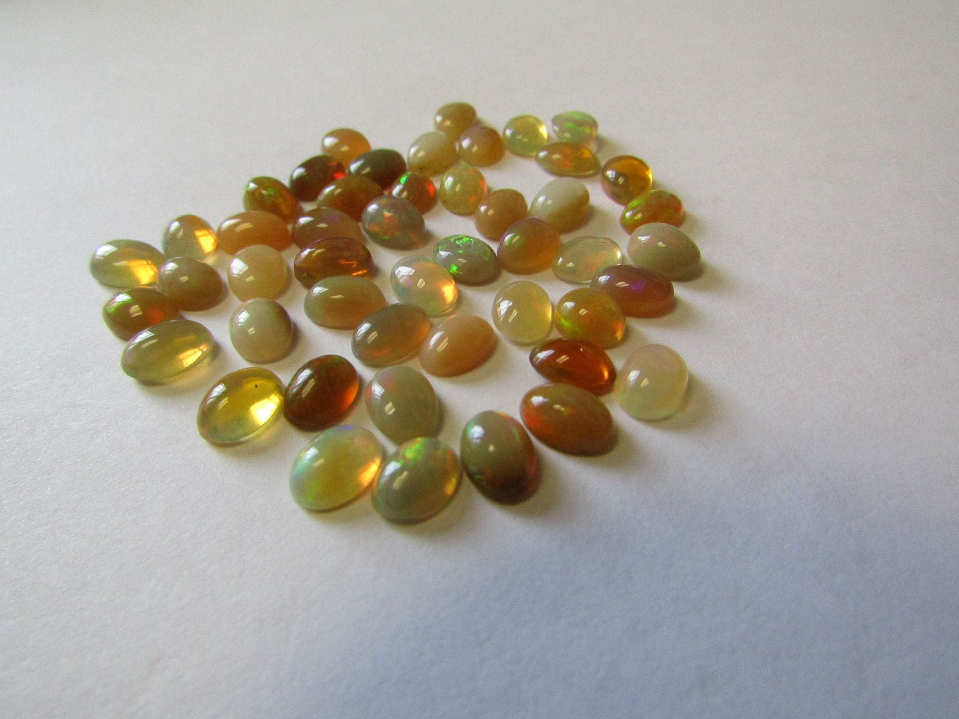Wow! An amazing collection of Natural Ethiopia Opal Gemstones, 23.70 carat, 48 pieces. these amazing
