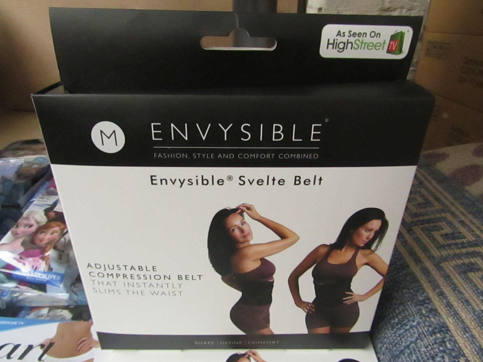 Envysible Ajustable Compression Belt that instantly slims waist size M new & boxed