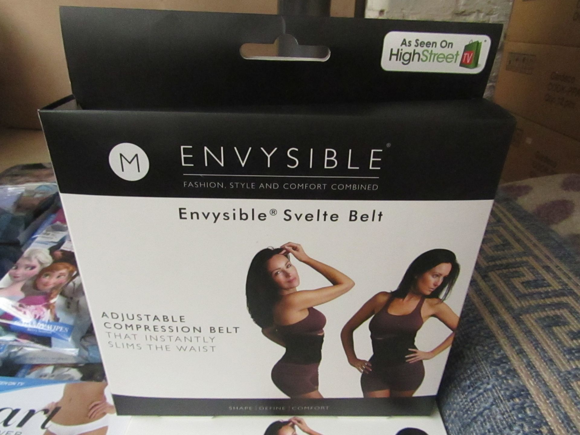 Envysible Ajustable Compression Belt that instantly slims waist size M new & boxed