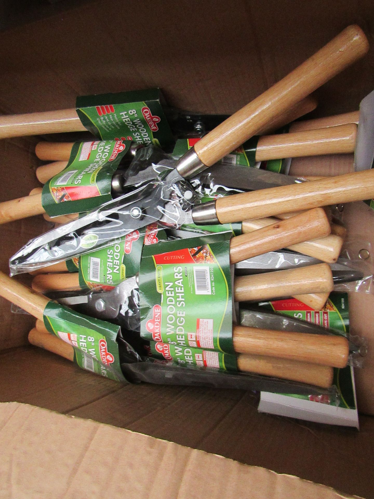 2 x  3 x 8" Wooden hedge shears , packaged.