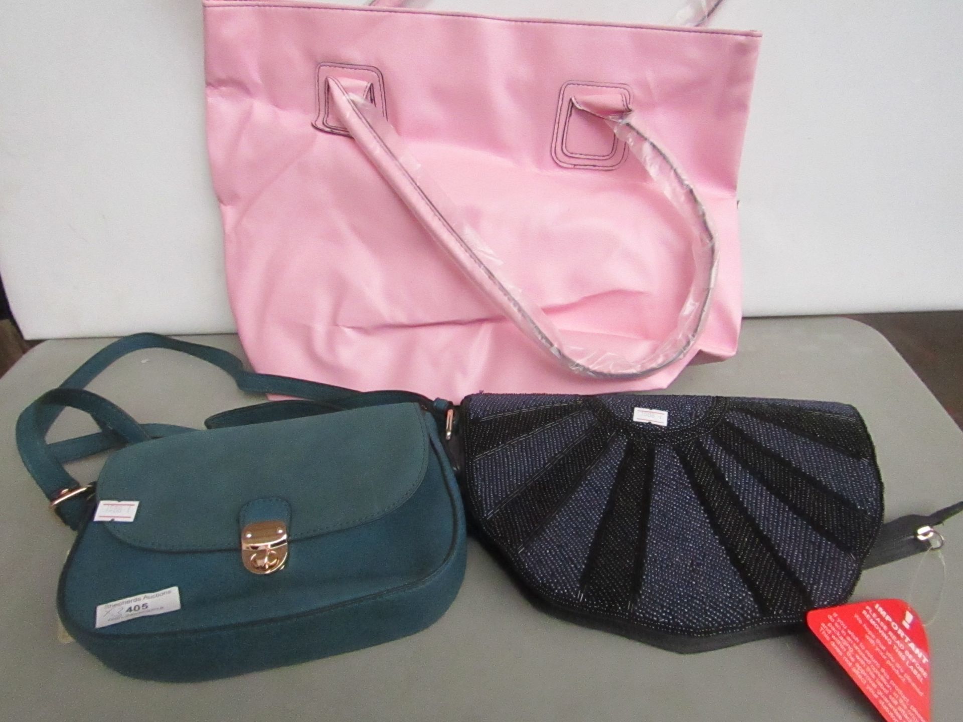 3 x various ladies fashion handbags , see picture for design.