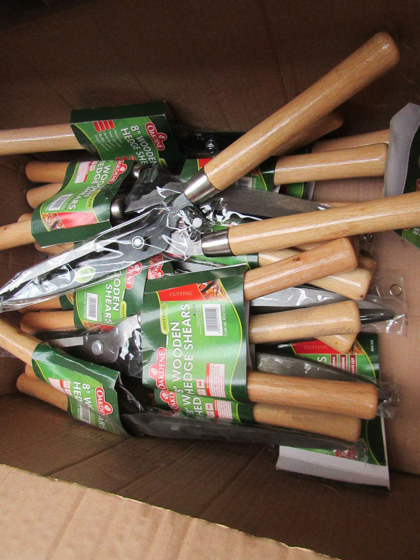 2 x  3 x 8" Wooden hedge shears , packaged.