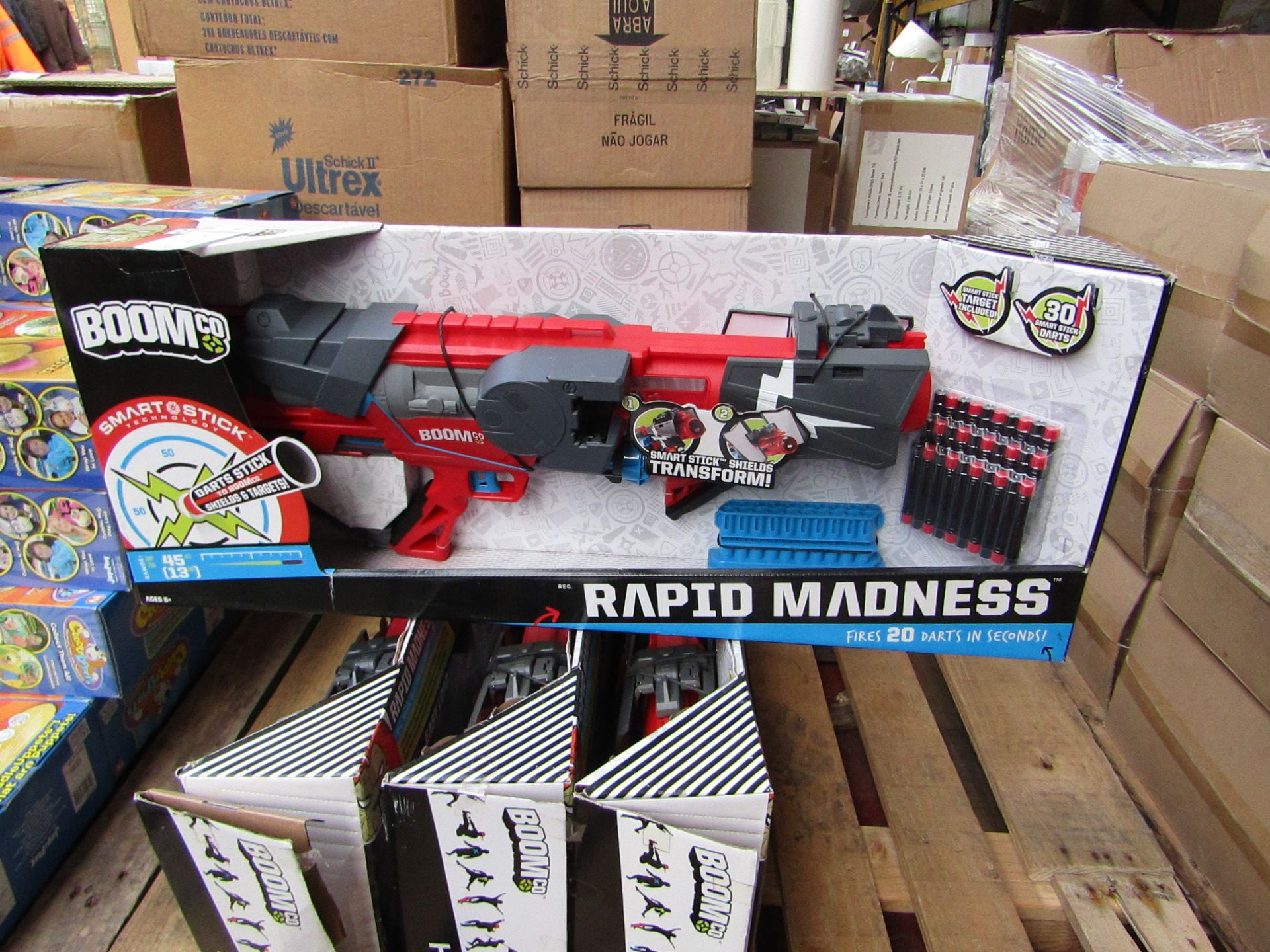 Boom Rapid Madness smart stick gun set, new and boxed.