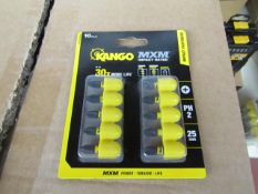 Kango MXM impact rated pack of 10x PH2 screw bits in rubber holder, still sealed in packaging