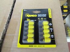 Kango MXM impact rated pack of 10x PH2 screw bits in rubber holder, still sealed in packaging