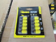 Kango MXM impact rated pack of 10x PH2 screw bits in rubber holder, still sealed in packaging