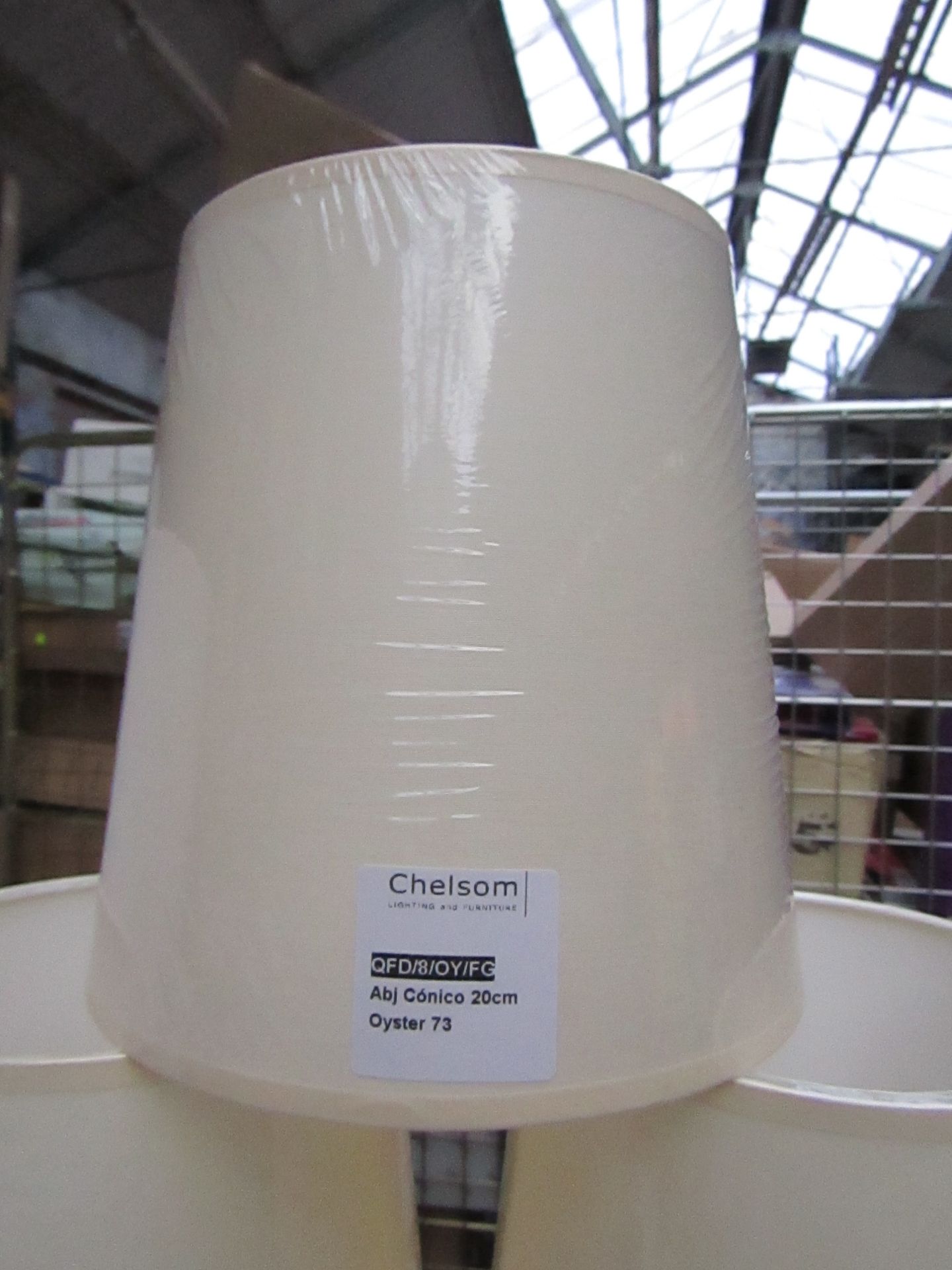 Chelsom QTC/8/OY/FG 20cm lamp shade.