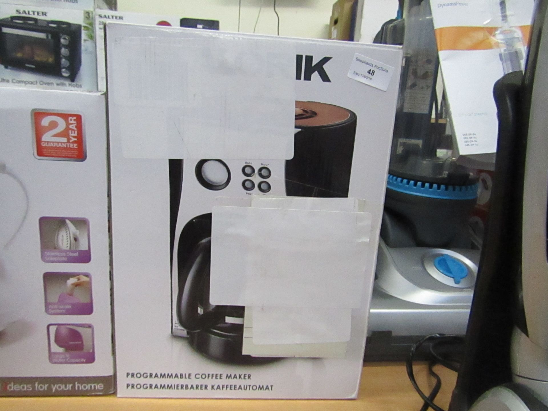 Kalorik coffee machine, powers on and boxed