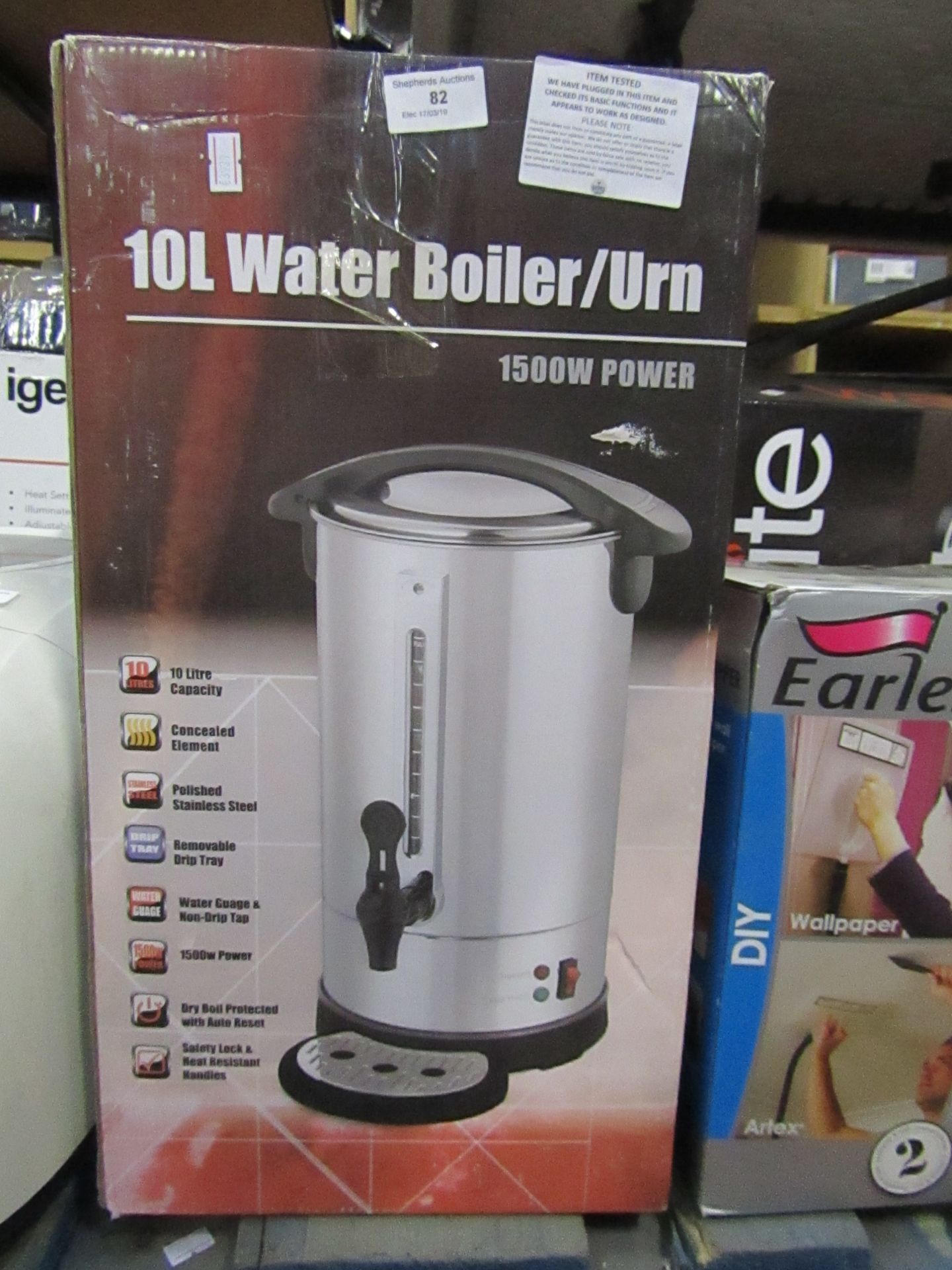 10L water boiler / urn tested and boxed