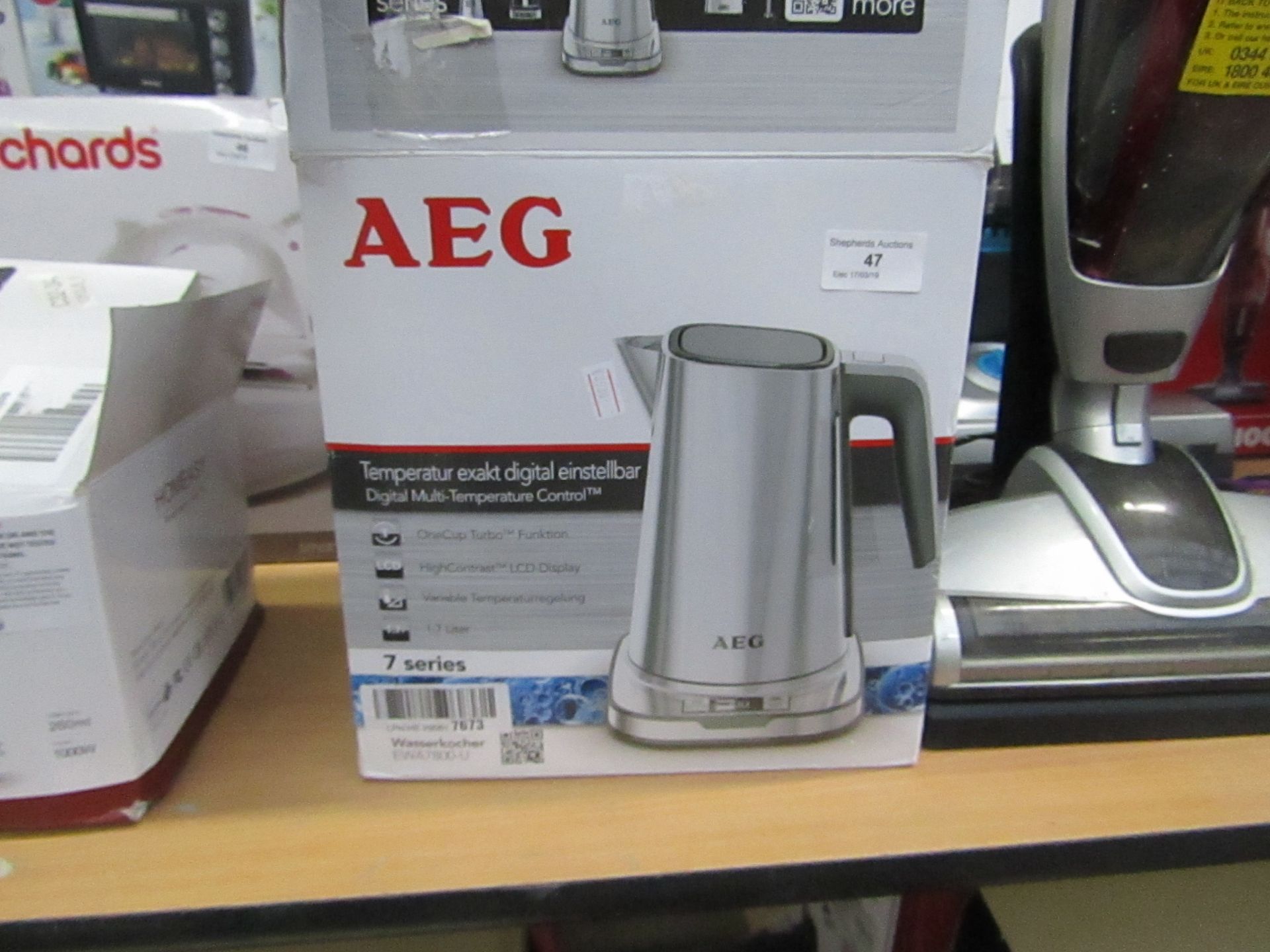 Aeg digital multi-temperature control kettle, tested working and boxed