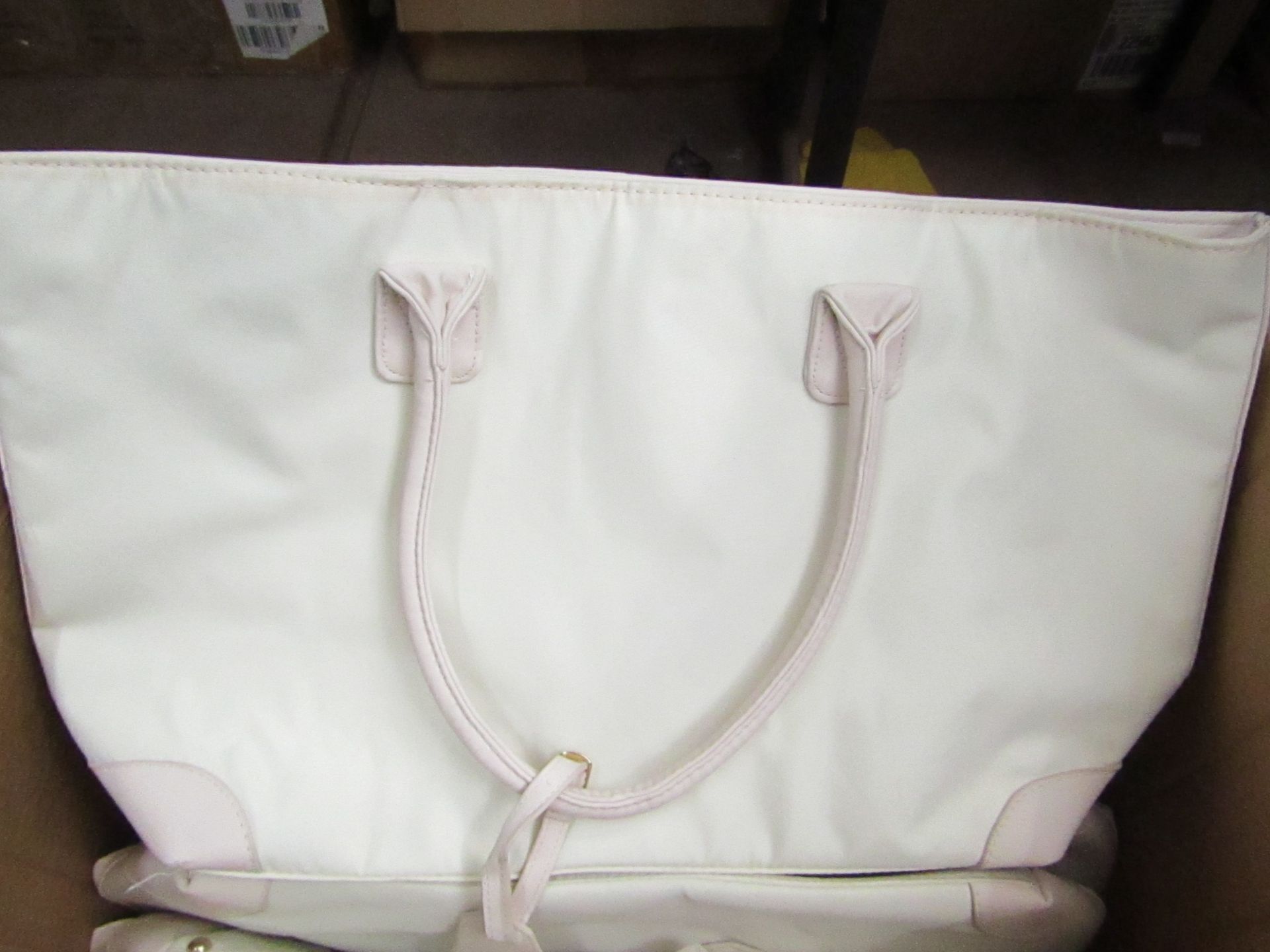 x5 Ladies Medium Size Cream Handbag