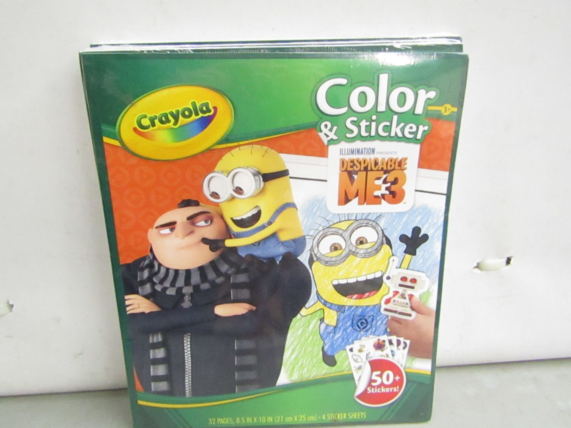 1 x pack of 6 Crayola color and sticker Despicable Me, packaged.
