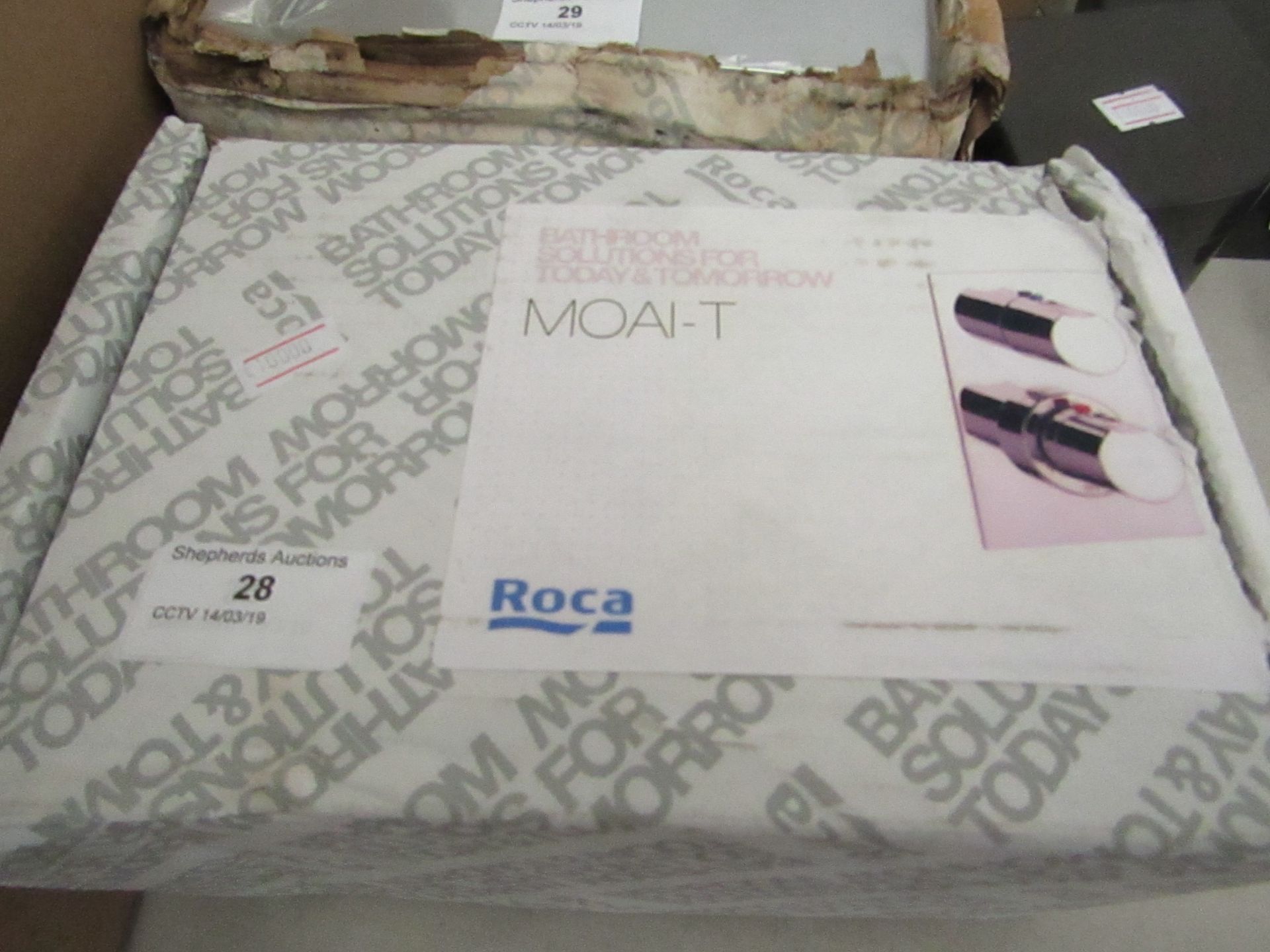 Roca MOAI-T built-in thermostatic bath shower mixer valve without diverter. Boxed, The box has - Image 2 of 2