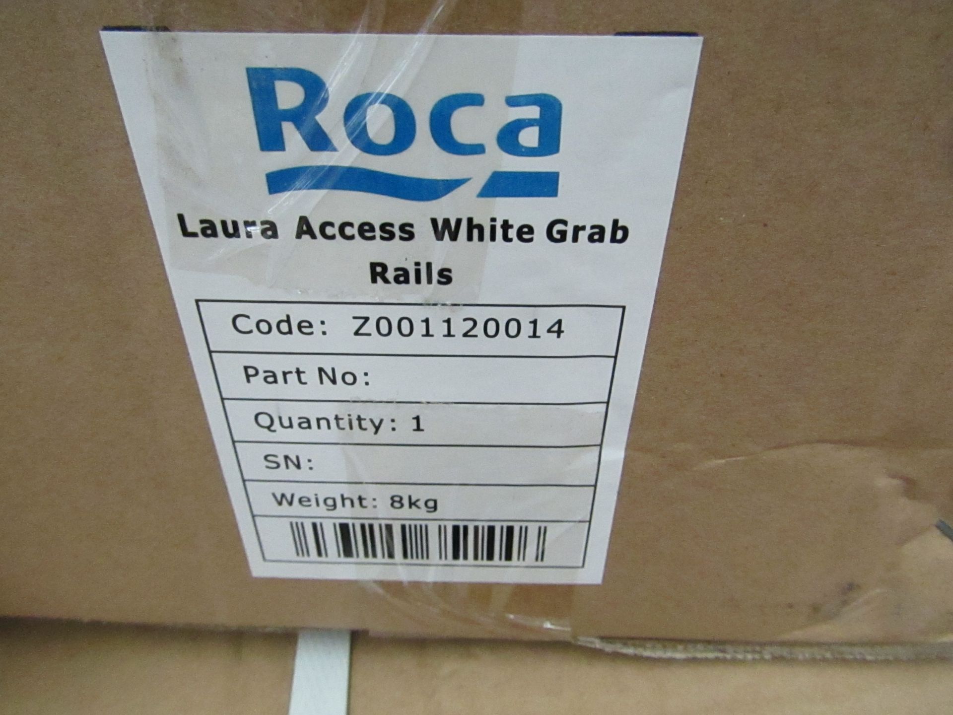 Roca Laura Access disabled toilet grab rail set in white, new and boxed - Image 2 of 2