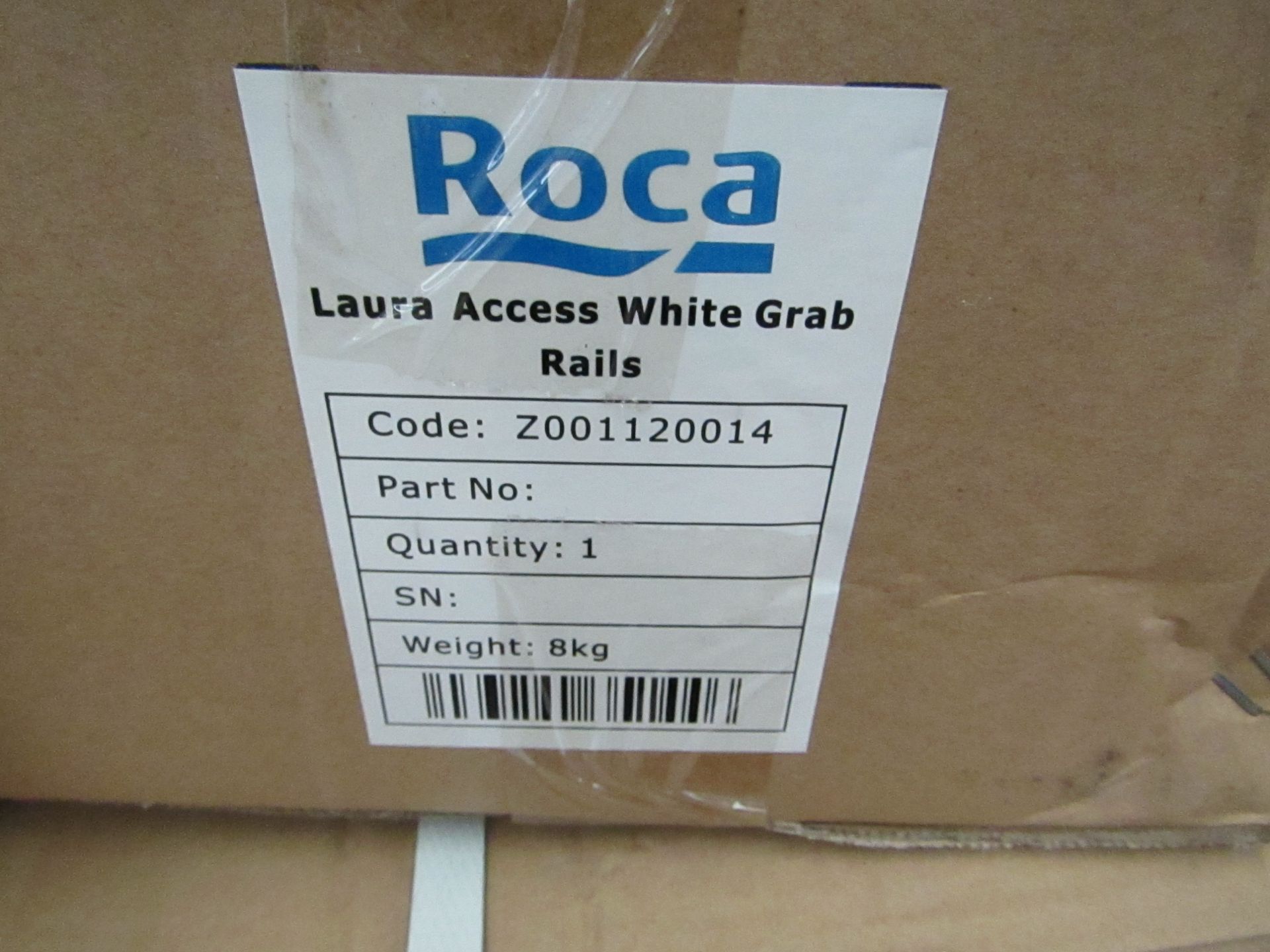 Roca Laura Access disabled toilet grab rail set in white, new and boxed - Image 2 of 2