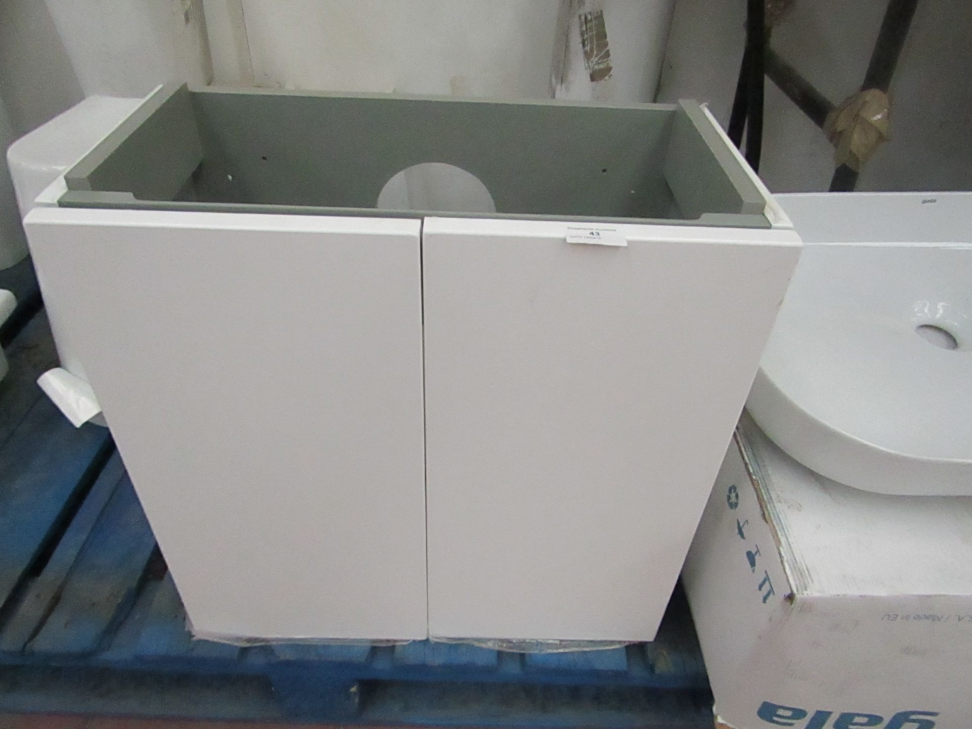 white 500mm wall mounted vanity unit