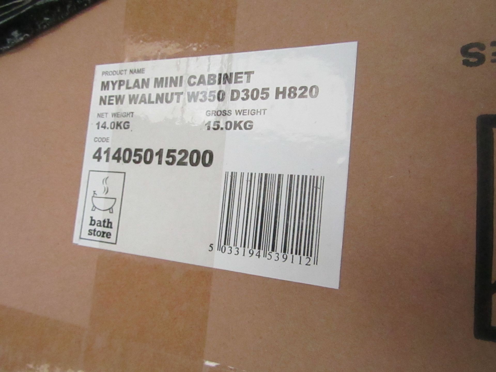 MyPlan 350mm Mini cabonet in New walnut, flat packed and still sealed - Image 2 of 2