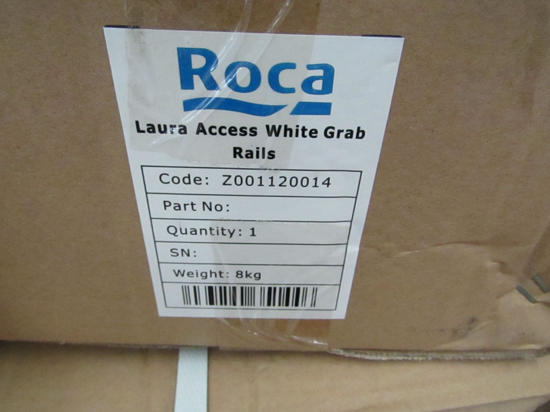 Roca Laura Access disabled toilet grab rail set in white, new and boxed - Image 2 of 2