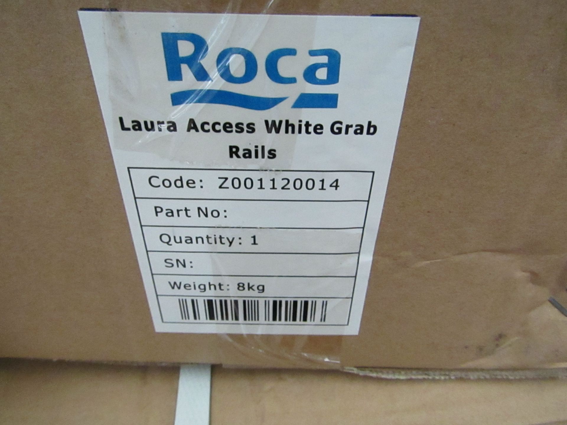 Roca Laura Access disabled toilet grab rail set in white, new and boxed - Image 2 of 2