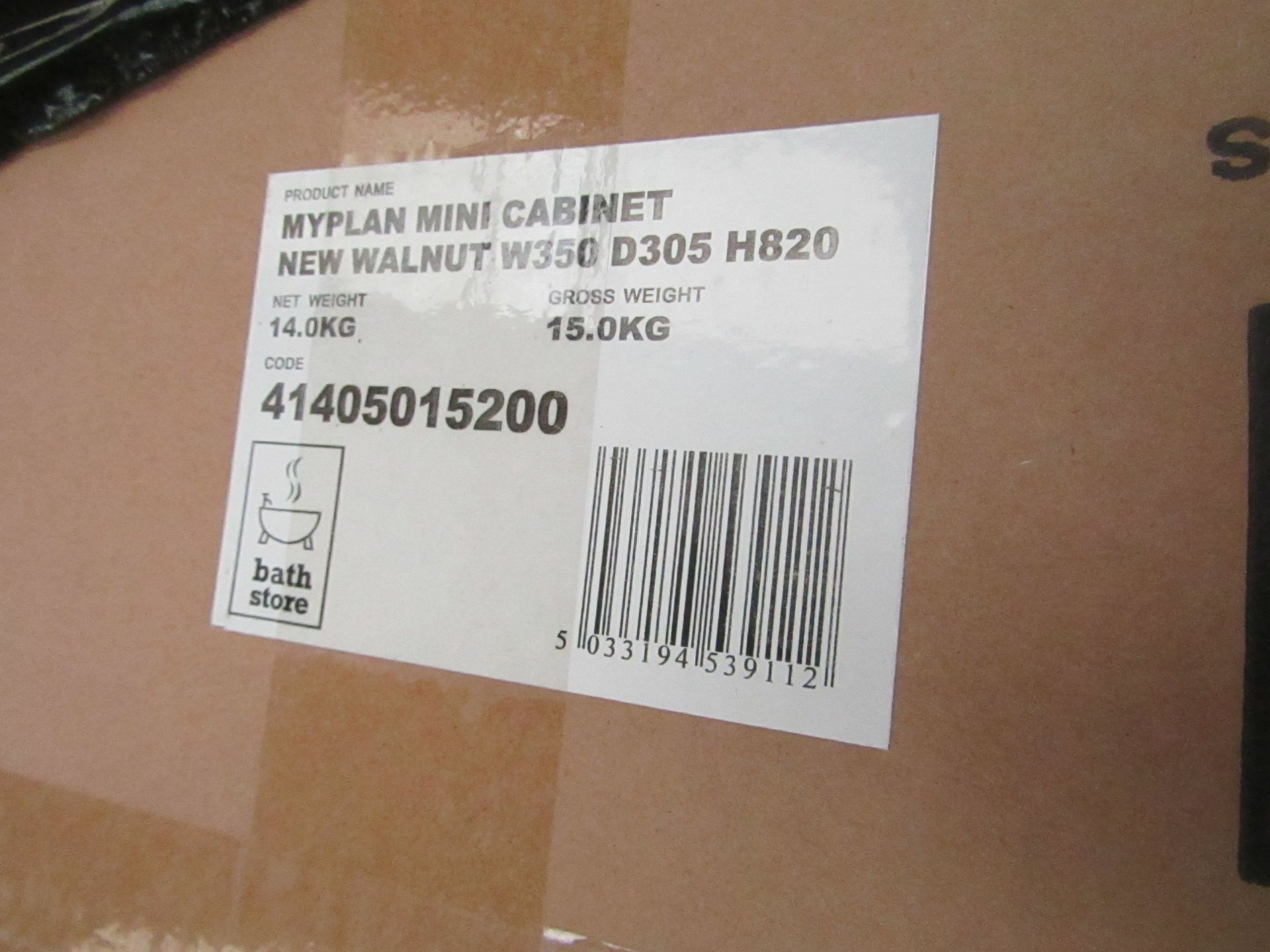 MyPlan 350mm Mini cabonet in New walnut, flat packed and still sealed - Image 2 of 2