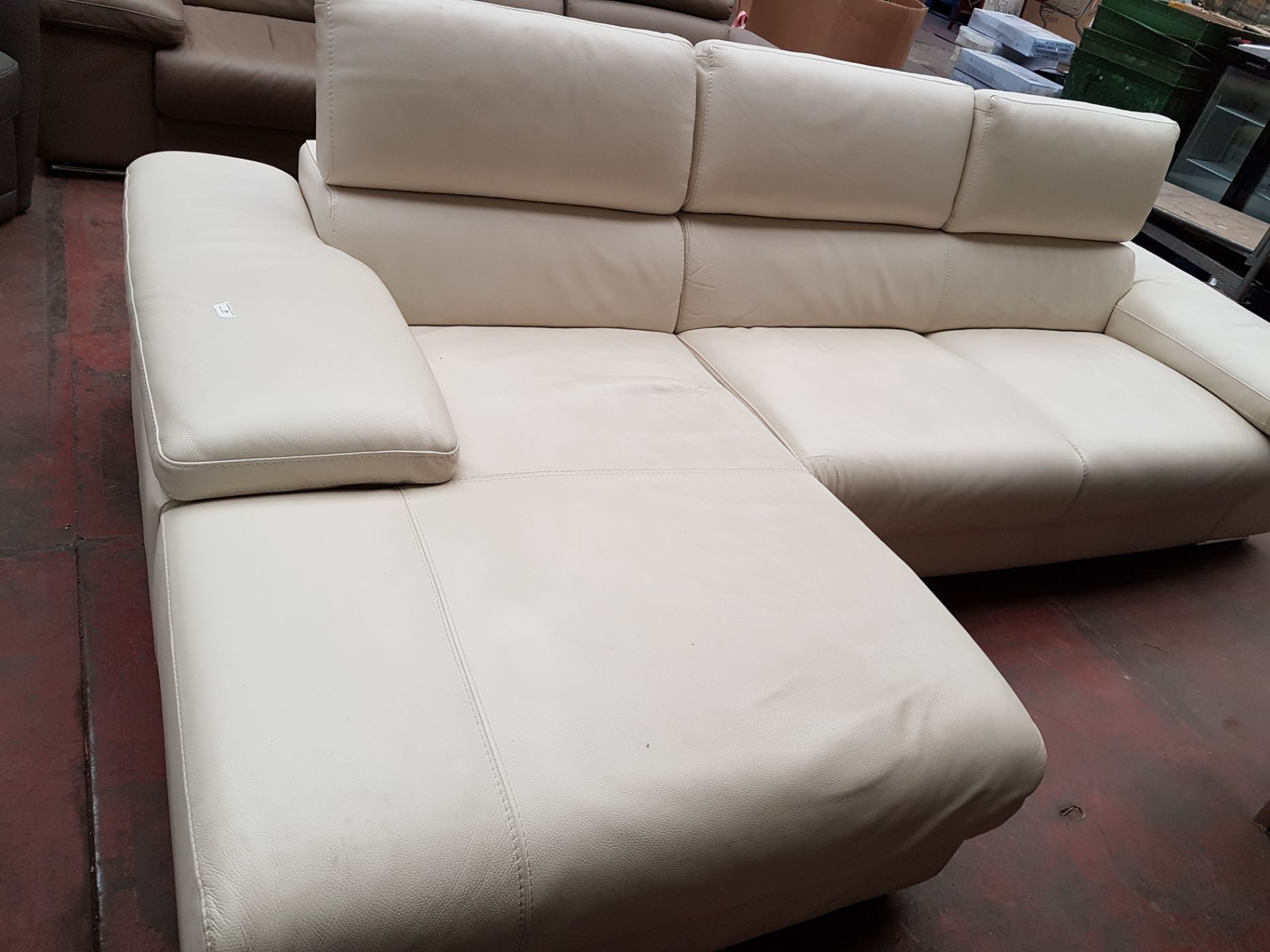 Nicoletti Lipari Italian Leather Sofa Chaise. RRP £2299.99 at https://www.costco.co.uk/Furniture-