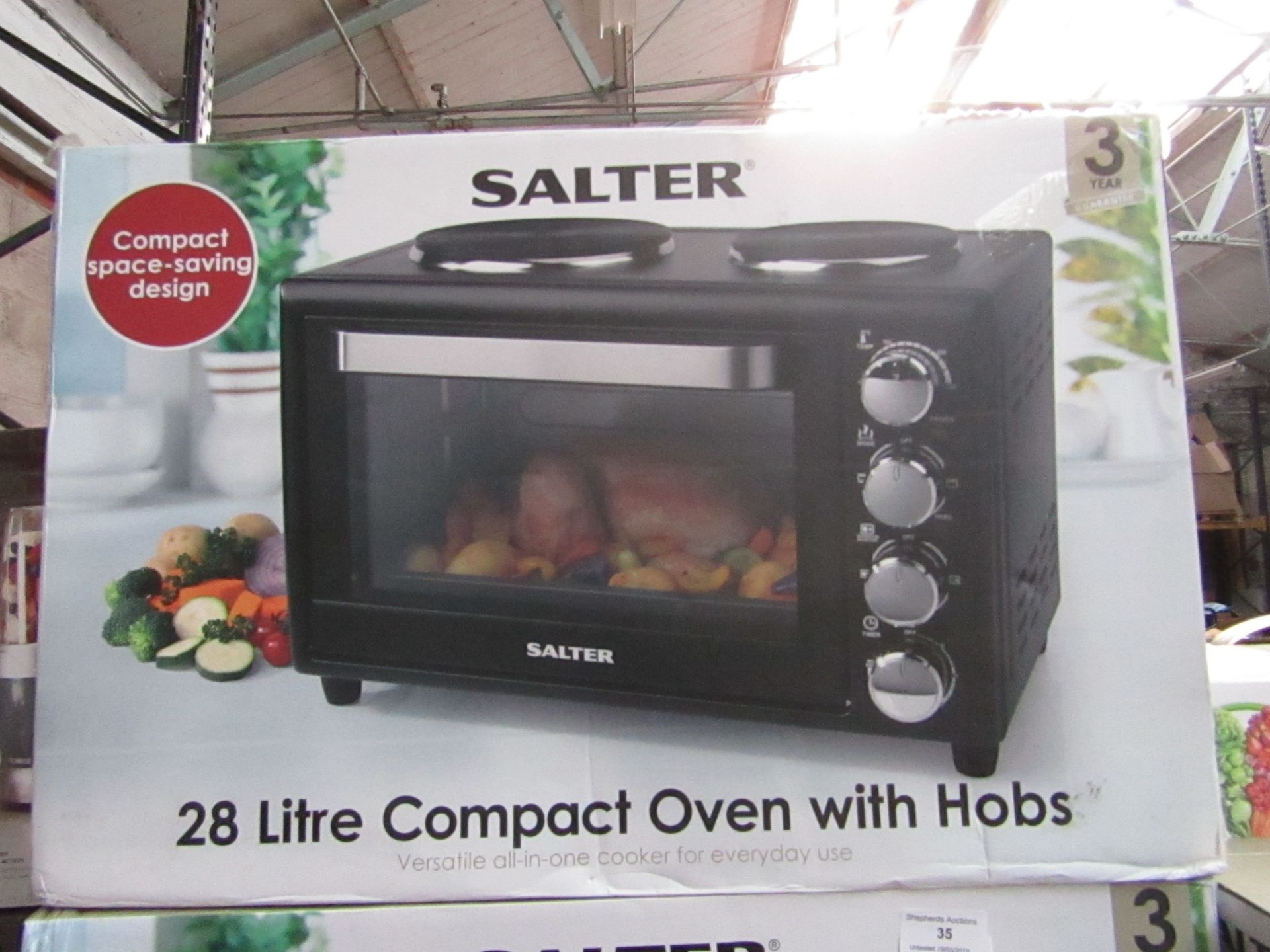 Salter compact oven and hobs and ,boxed