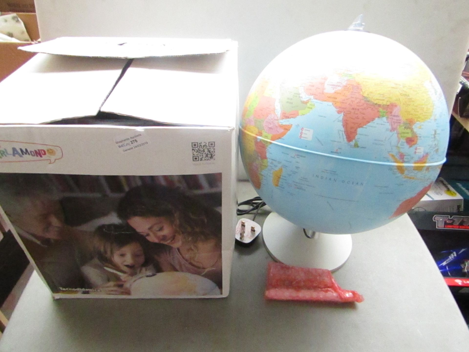 Let's Go Parlamond Speaking Globe approx 30cm, tested Working in box