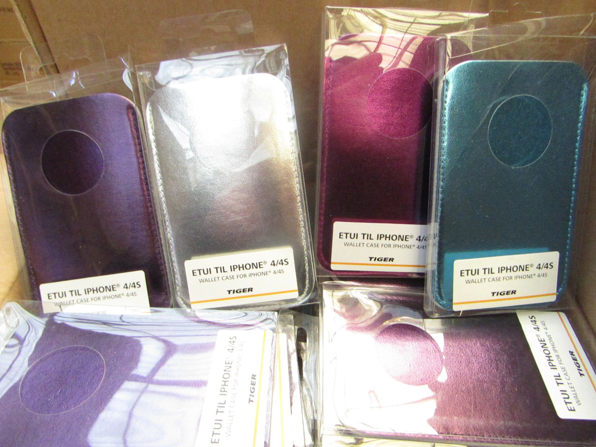 Approx 60 Iphone 4/4s Tiger Cases various colours.In Packaging.