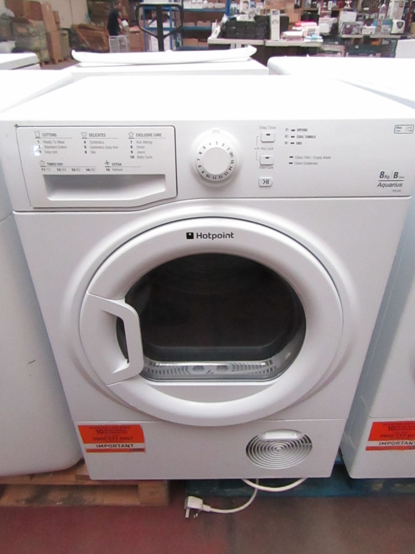 Hotpoint TCFS835 Condenser dryer powers on and heats up but the drum doesnt turn