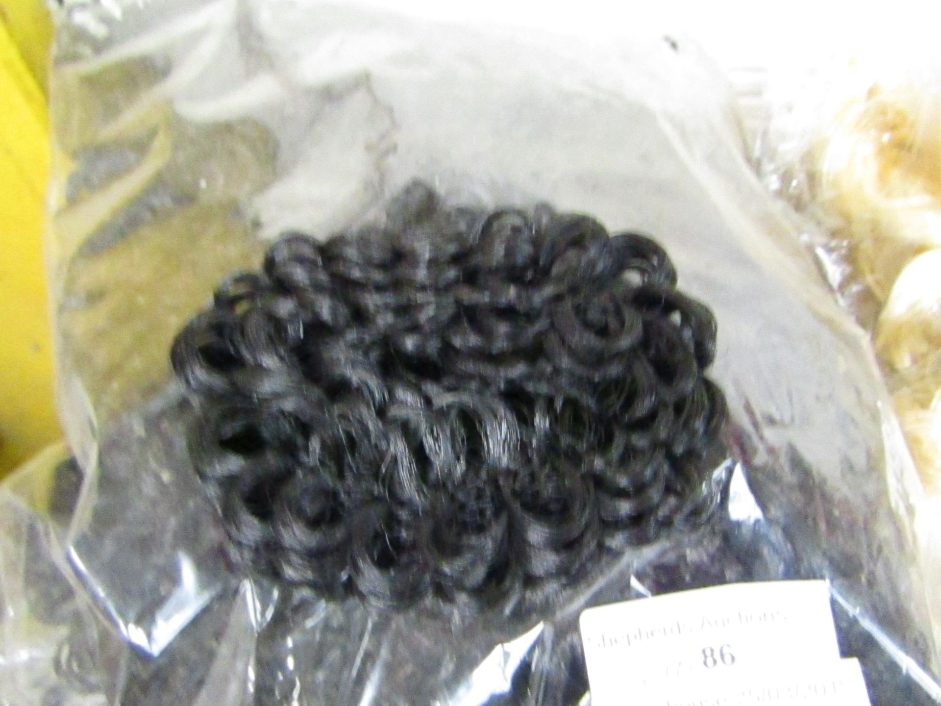 10x Black Curly Hair scrunchies