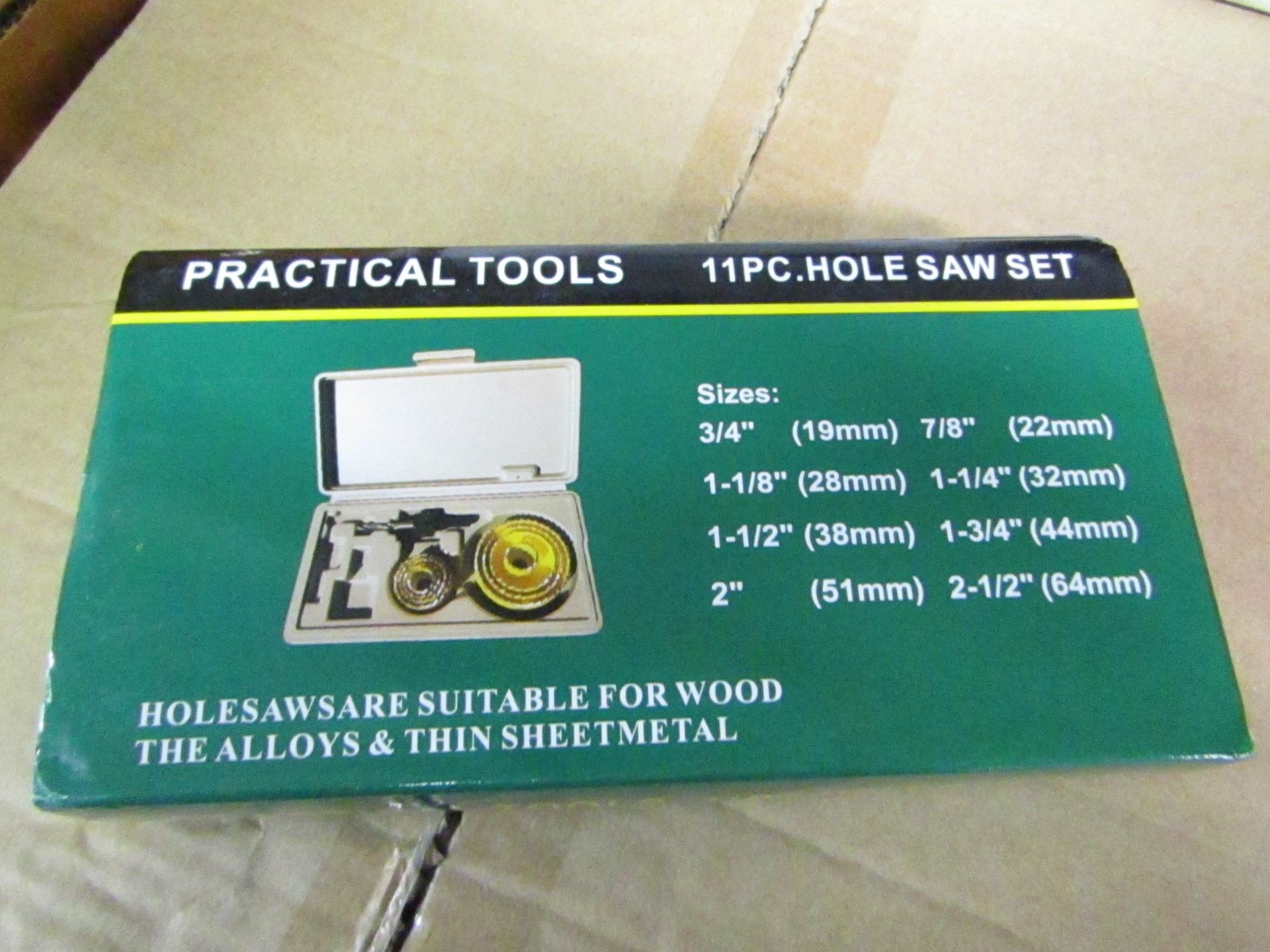 Practical Tools 11 piece Hole saw set, in carry case