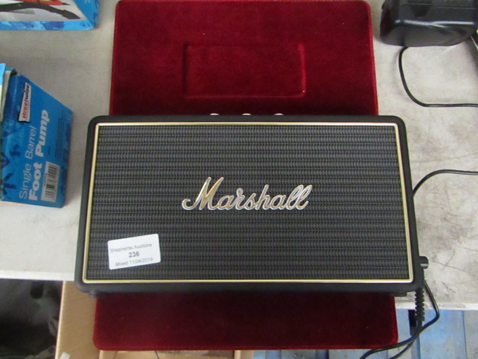 Marshall Stockwell Bluetooth Portable Speaker, no power. RRP £112.99 at Currys