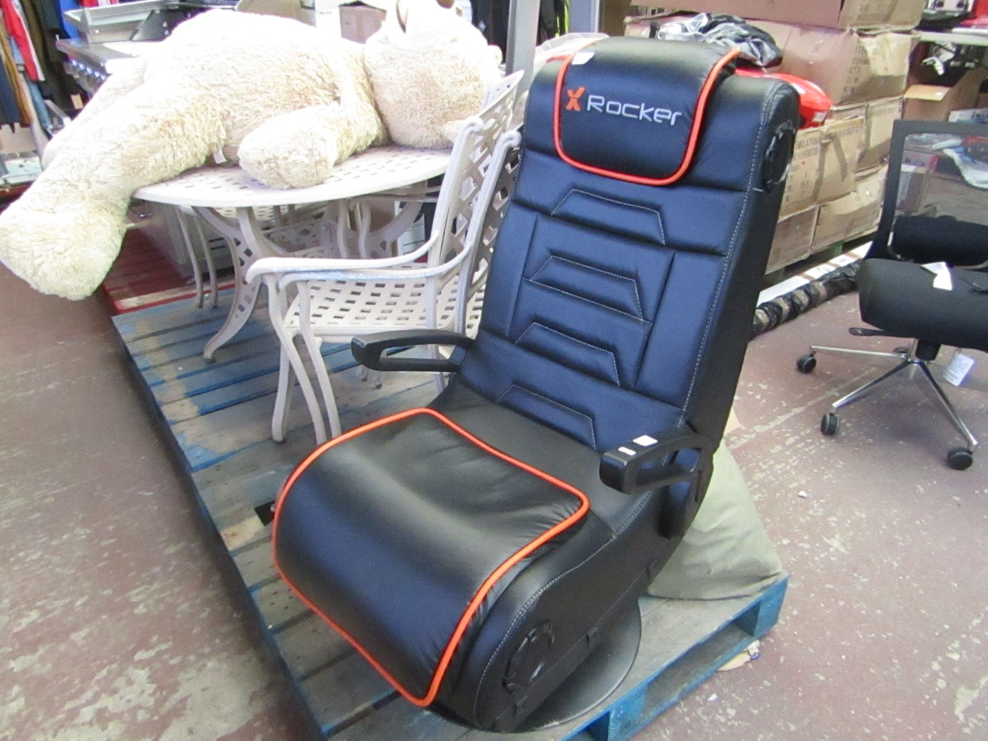 X Rocker Afterburner Gaming Chair With Wireless Connectivity & Bluetooth Audio, tested working.