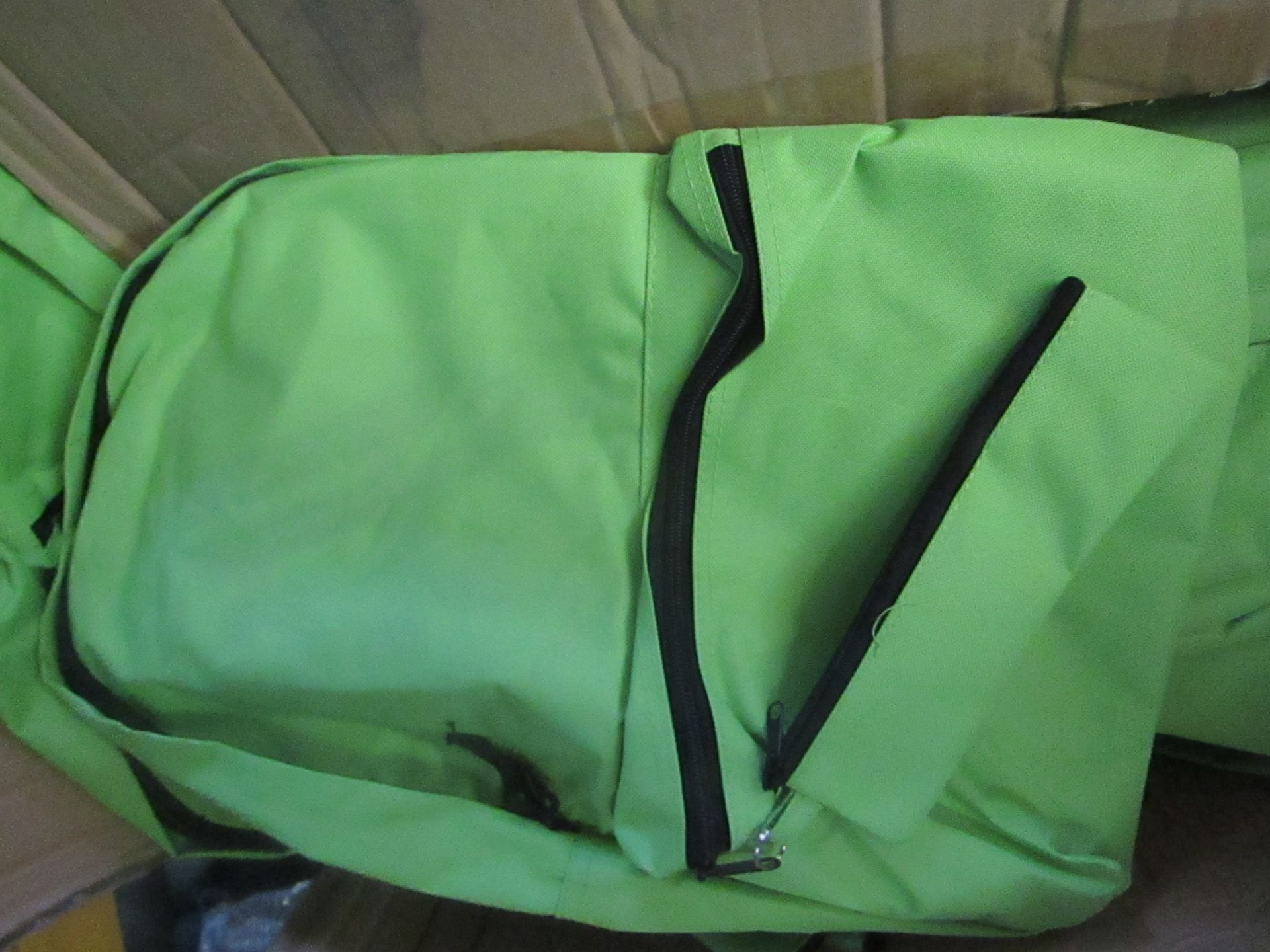 10x Green backpacks, all new.