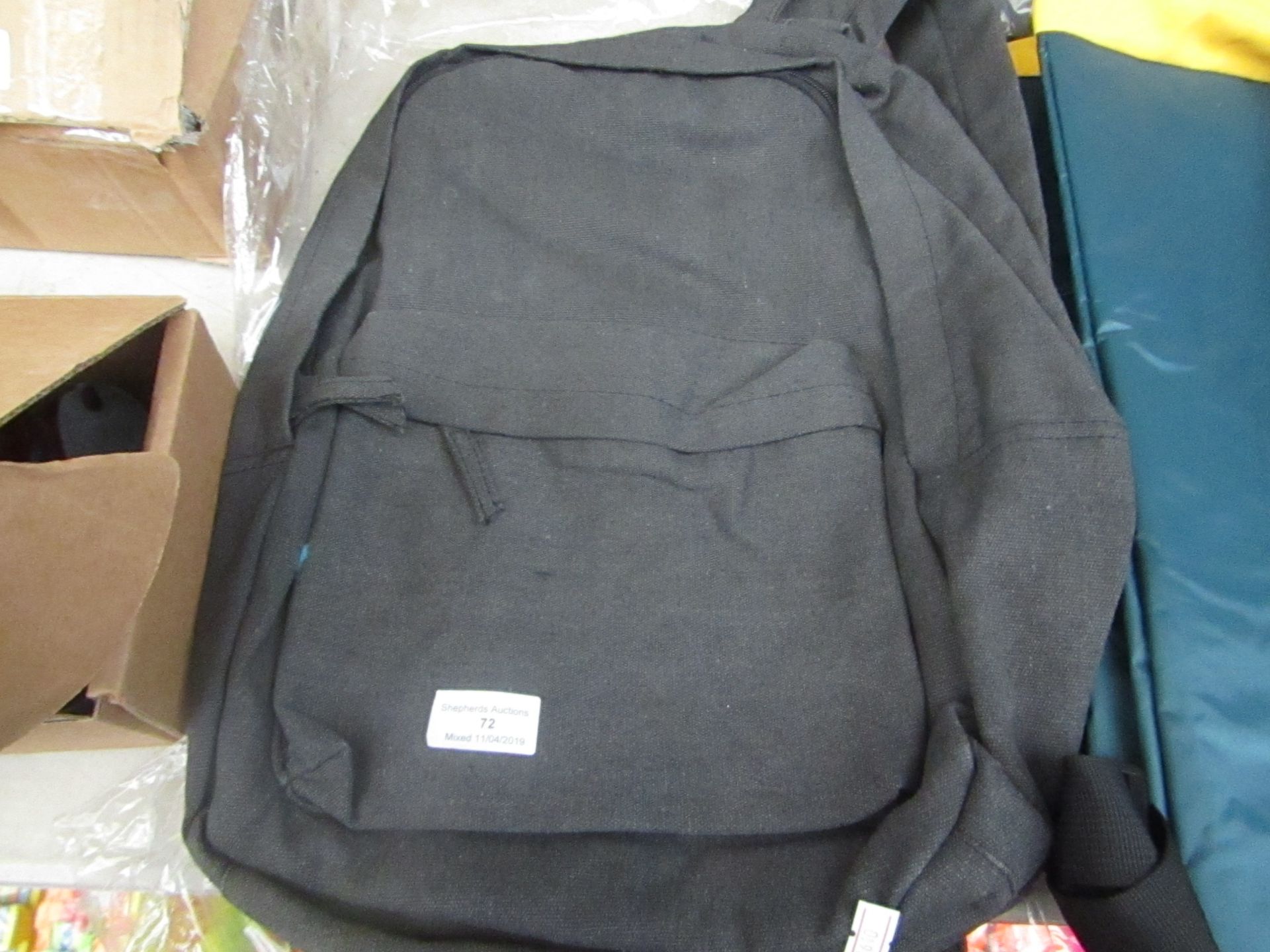 Slate grey backpack, new.