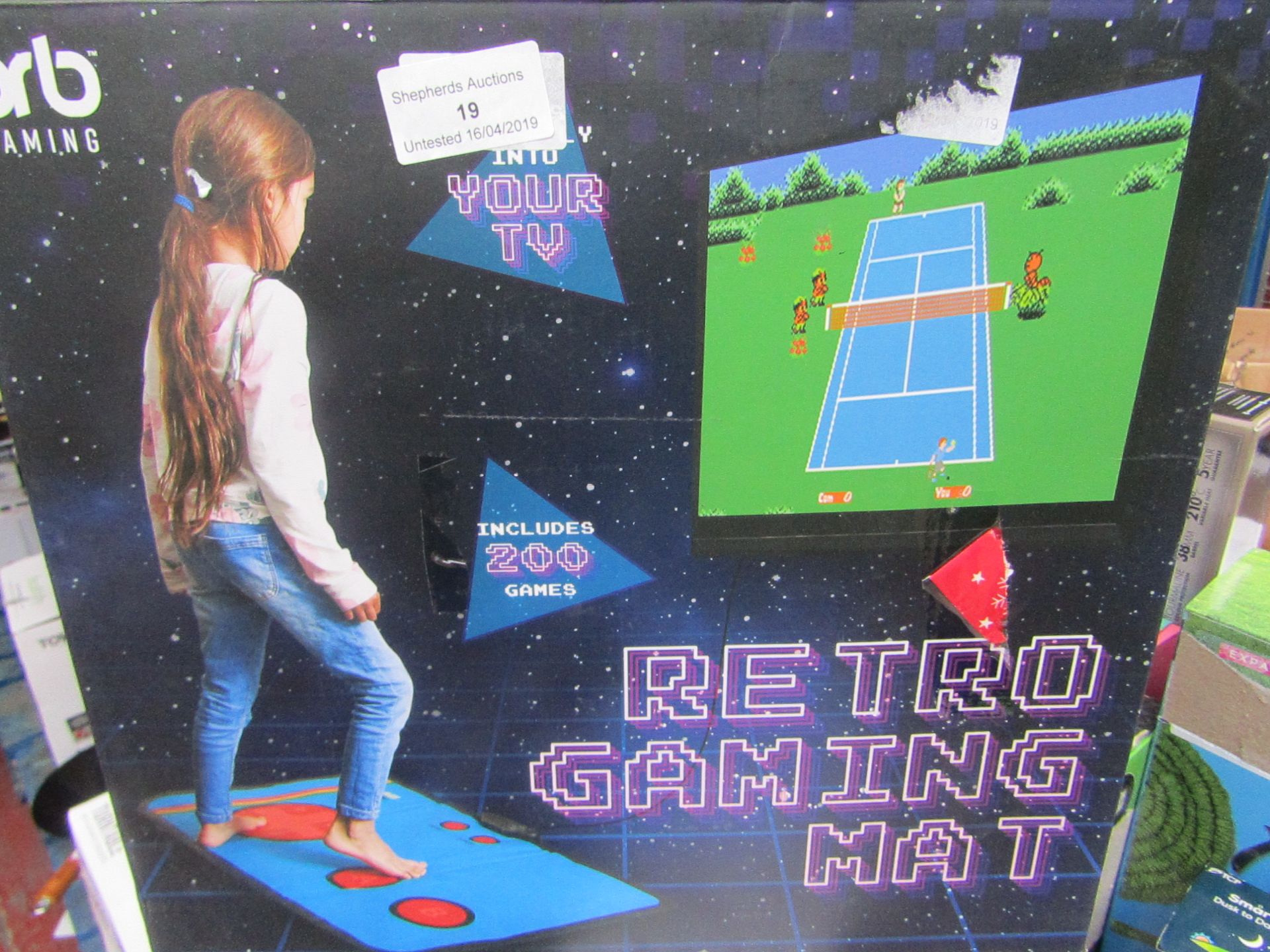 retro gaming mat unested and boxed