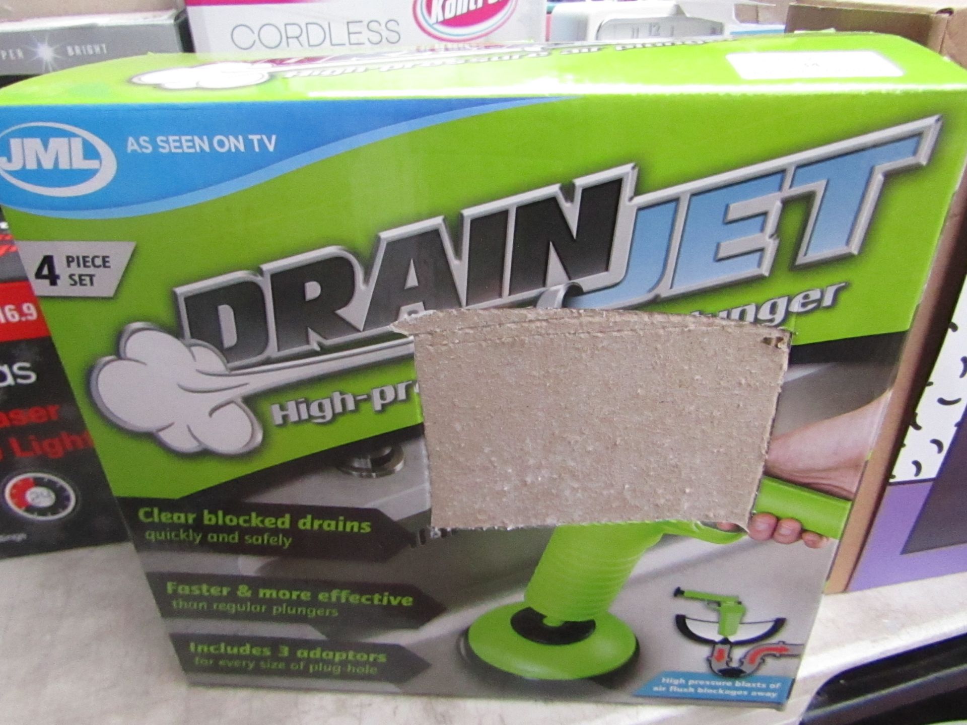 drain jet high pressure air plunger untested and boxed