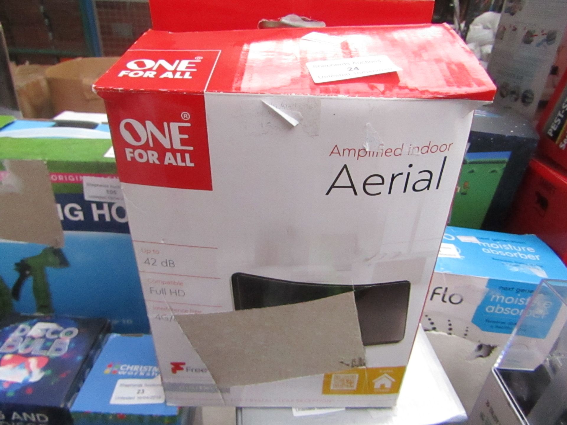 one for all amplified indoor aerial untested and boxed