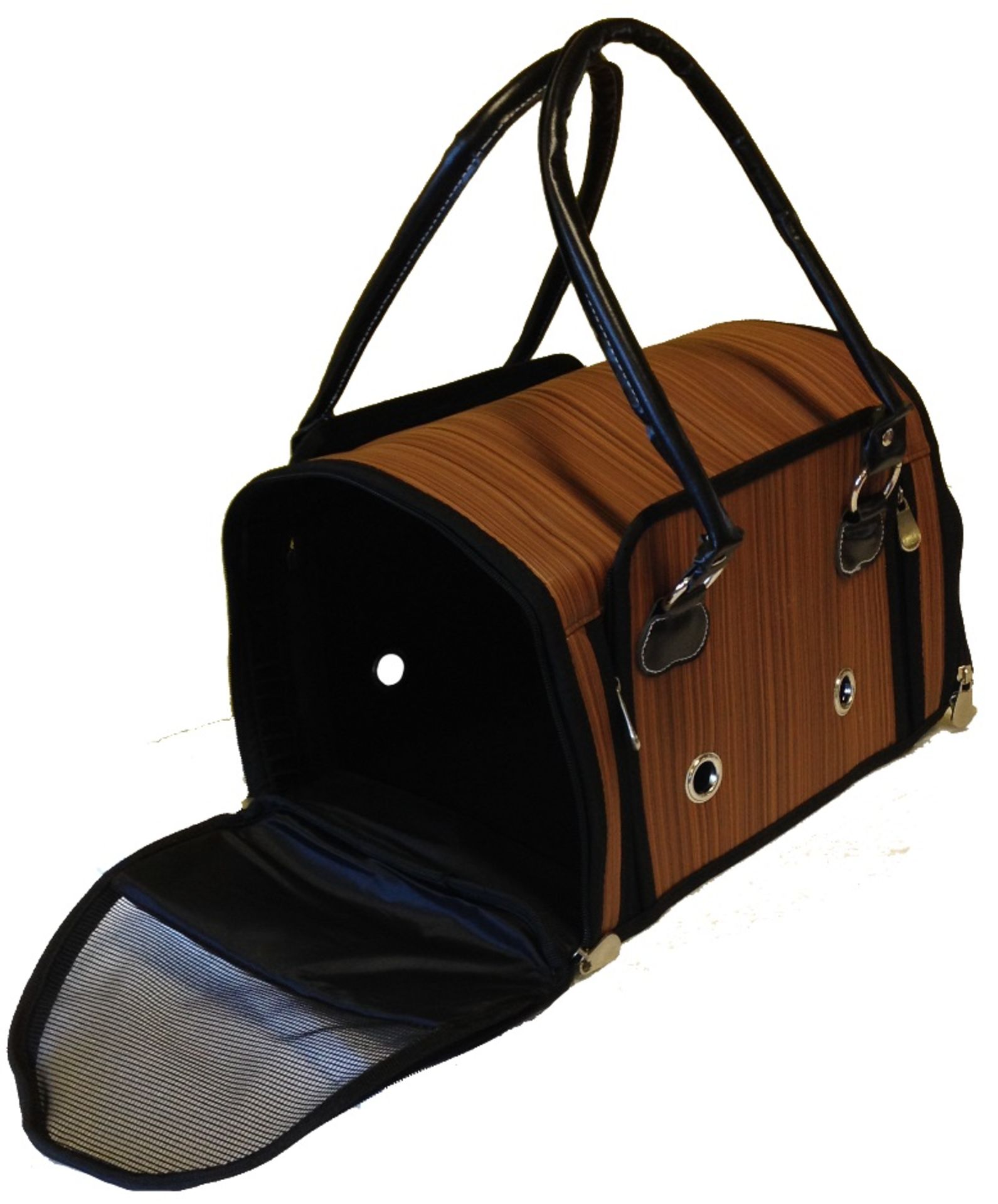 PET CARRIER ideal for cat or small animal for vet visits or safe car transporter - Brown Colour