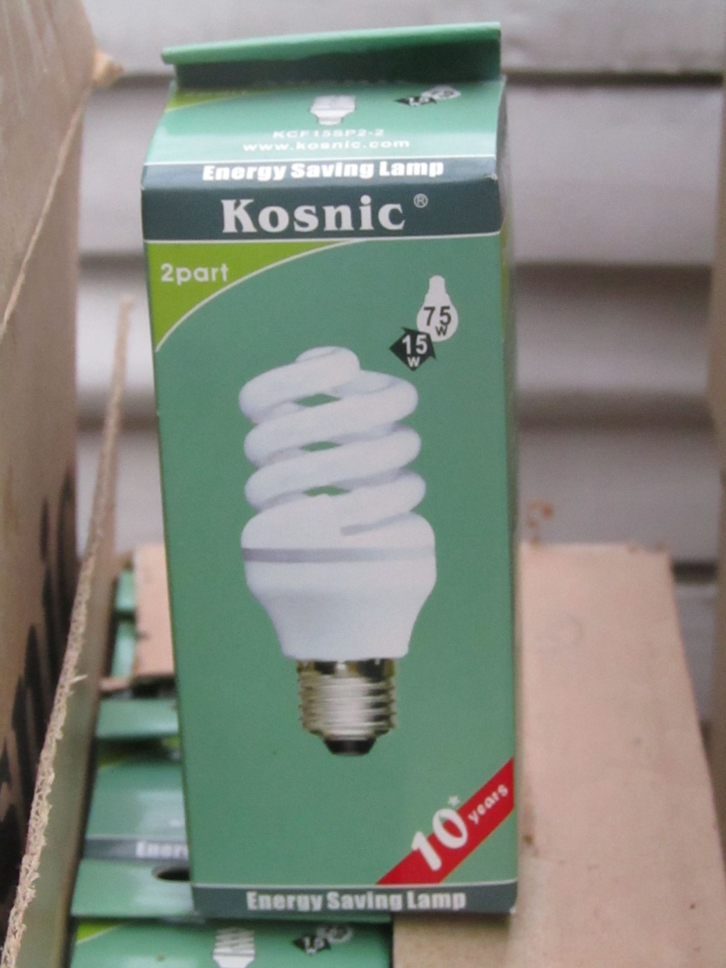 10 x Kosnic 2 Part E27 Spiral 10000h Energy Saving  15W Bulbs RRP £6.10 each on BLTdirect.com