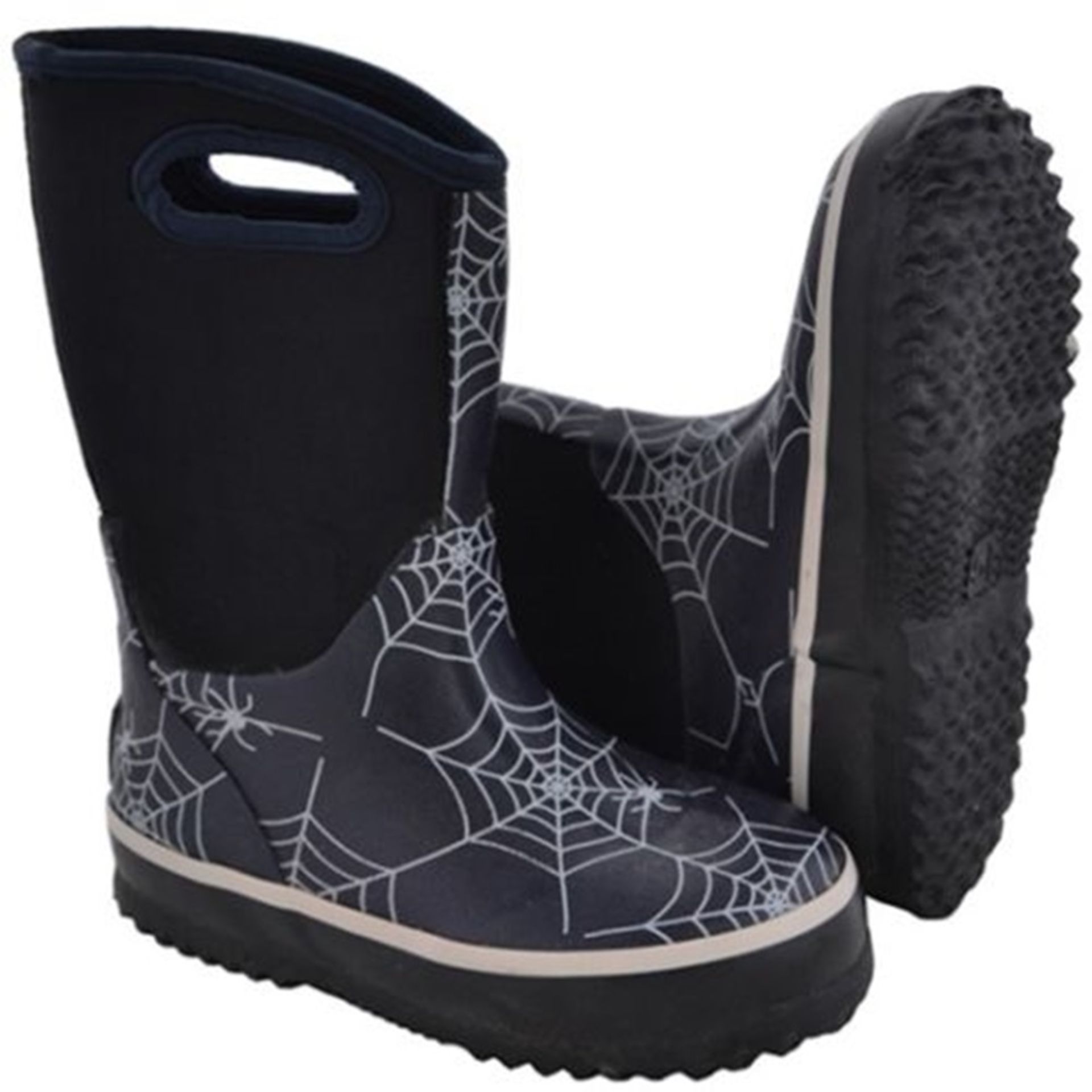 Kids waterproof neoprene wellington boots from USA SPIDERMAN BLUE STREET STYLE BOYS (USA 5) Size