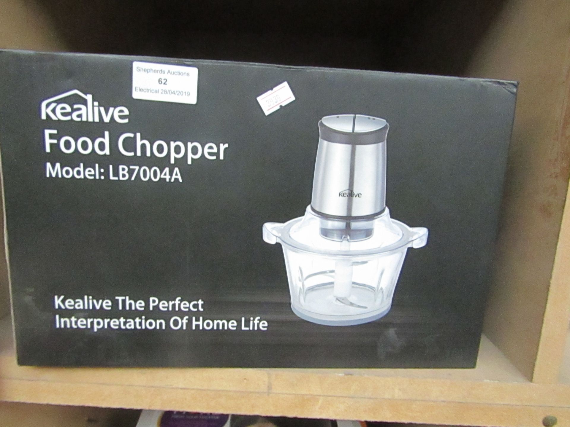 Kealive food chopper tested working and boxed