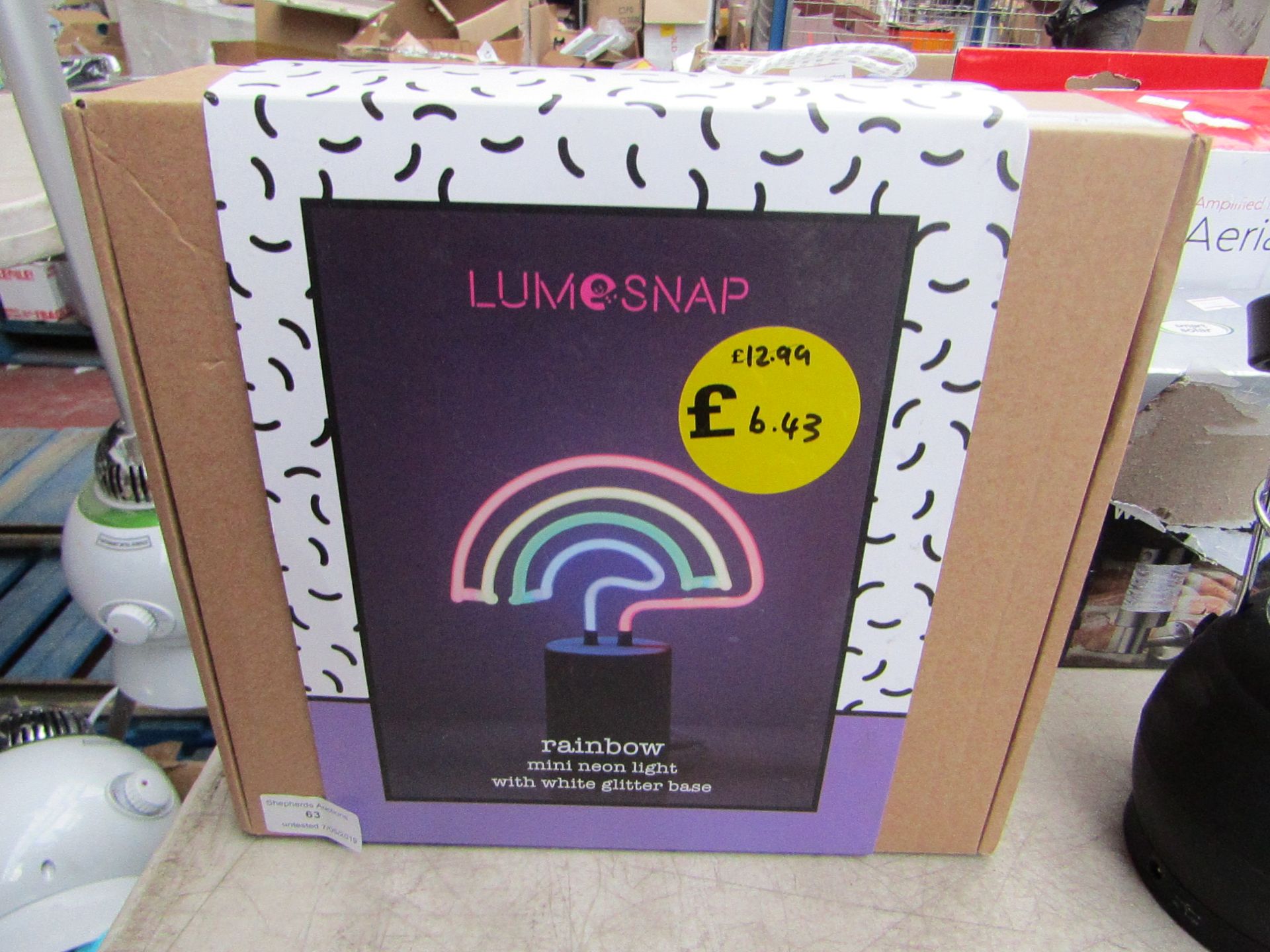 Lumesnap neon light, untested and boxed.