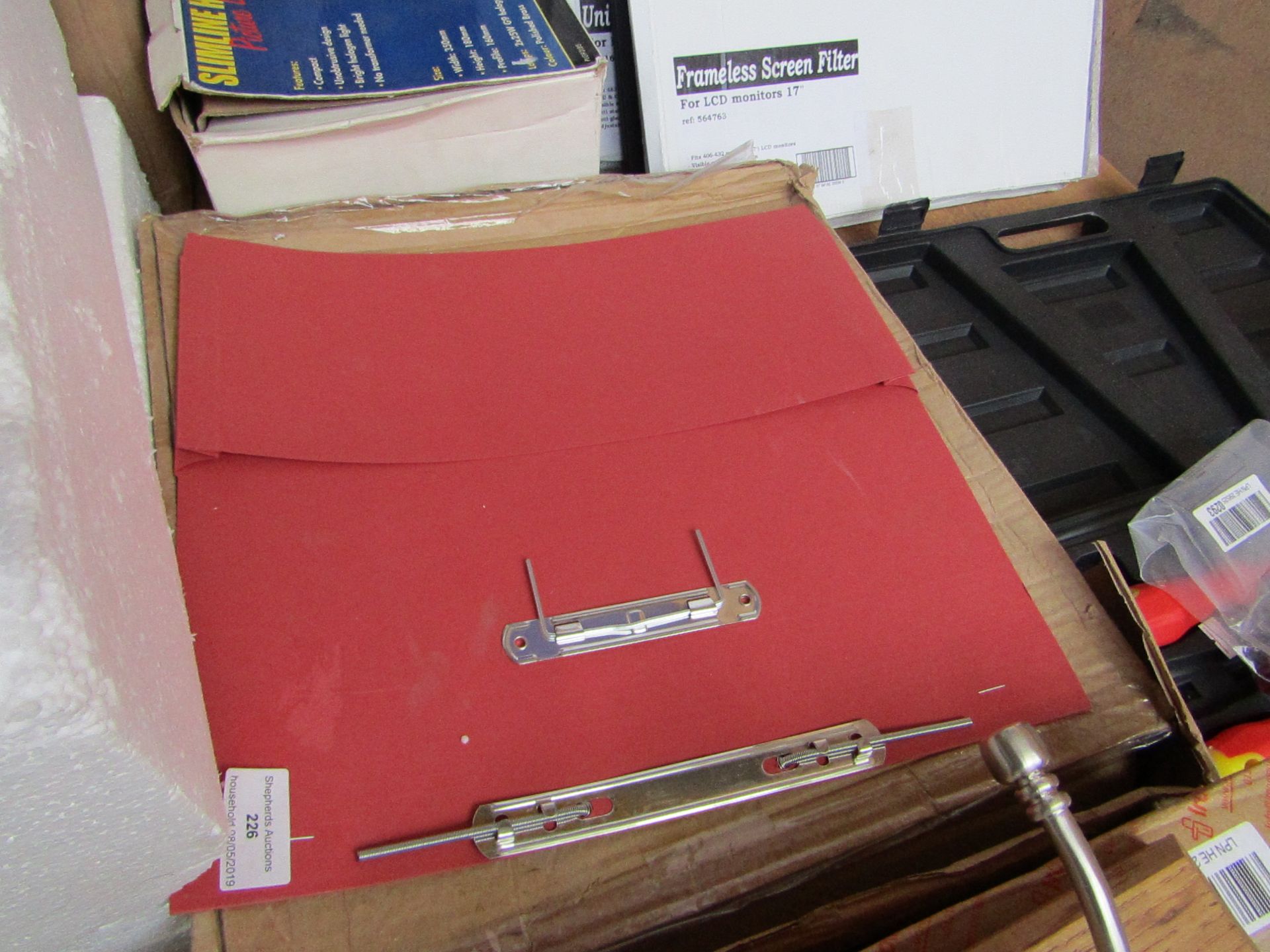 Super heavyweight pocket spirals files Red, approx 25, and  black ring binder.