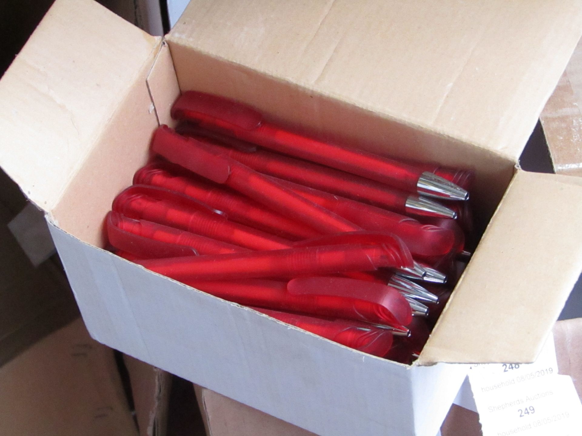 1 x box of 50 red, Black ink pens new in box